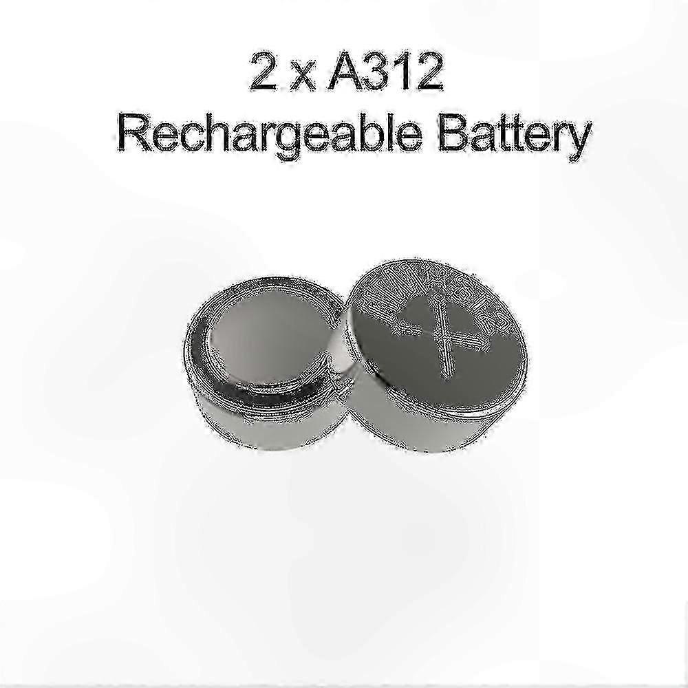 Wiederaufladbare 312 Hörgerätebatterien und Ladegerät, 2er-Pack A312 Pr4 Batterien für Hörgeräte
