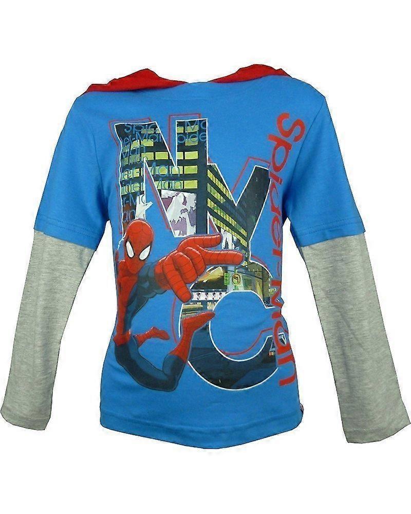 Rapazes se maravilhar Spiderman com capuz | Top de manga comprida