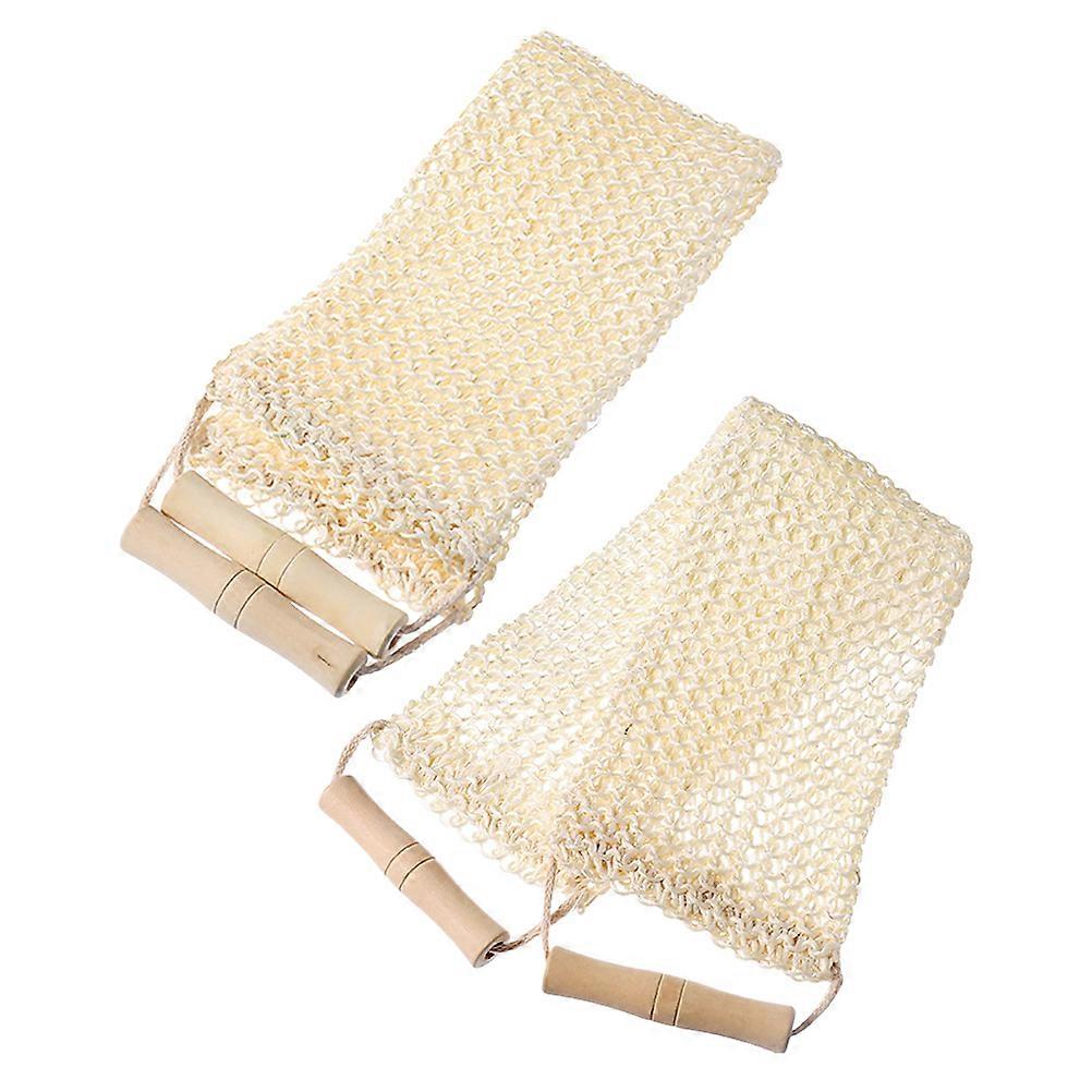 Sisal Body Scrub Towel for Deep Cleaning with Handles 10Pcs