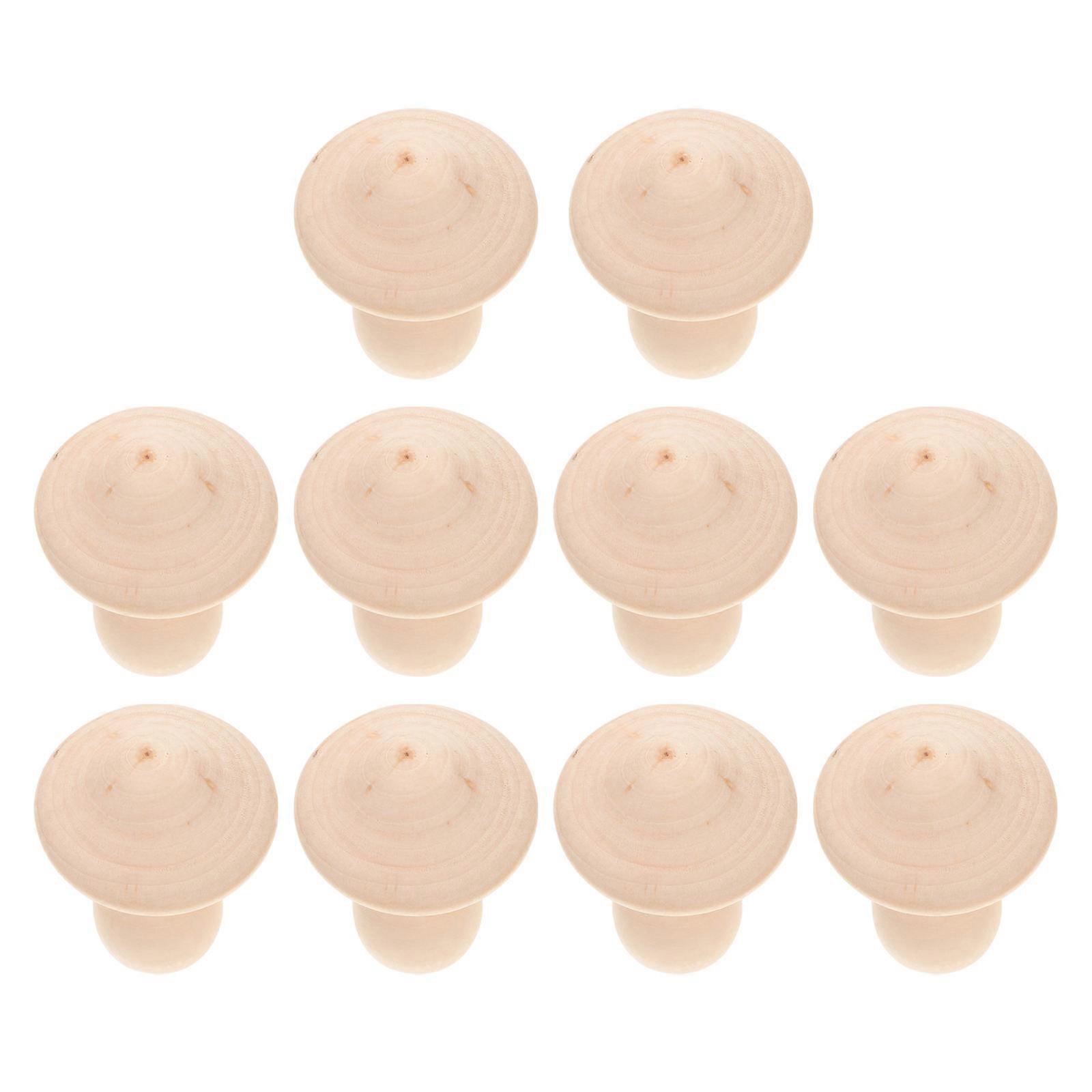 Graffiti Wooden Mushroom Models for Crafting 20Pcs DIY Garden Decor