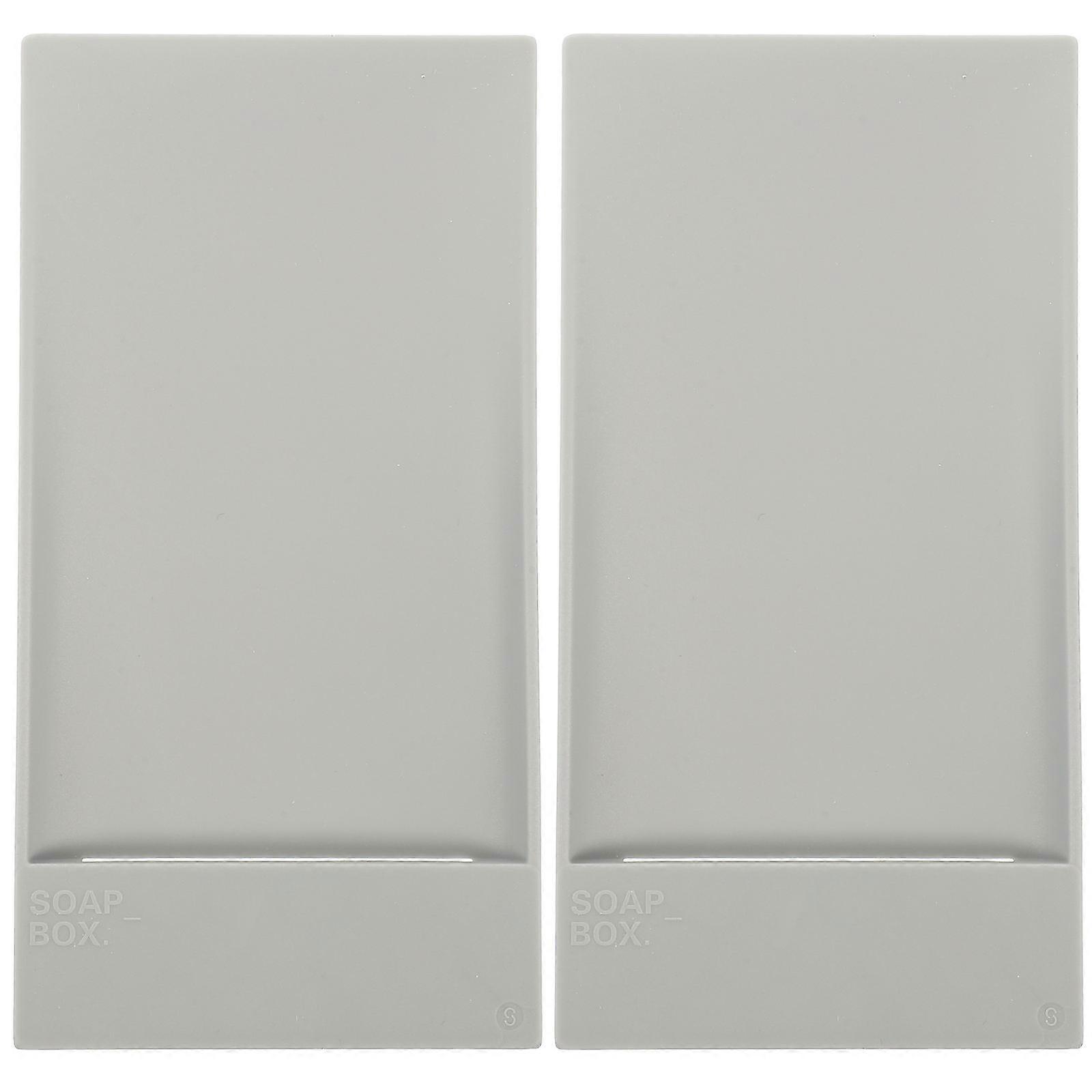 Desktop Soap Holder Self Draining Soap Dish for Storage 8Pcs Grey