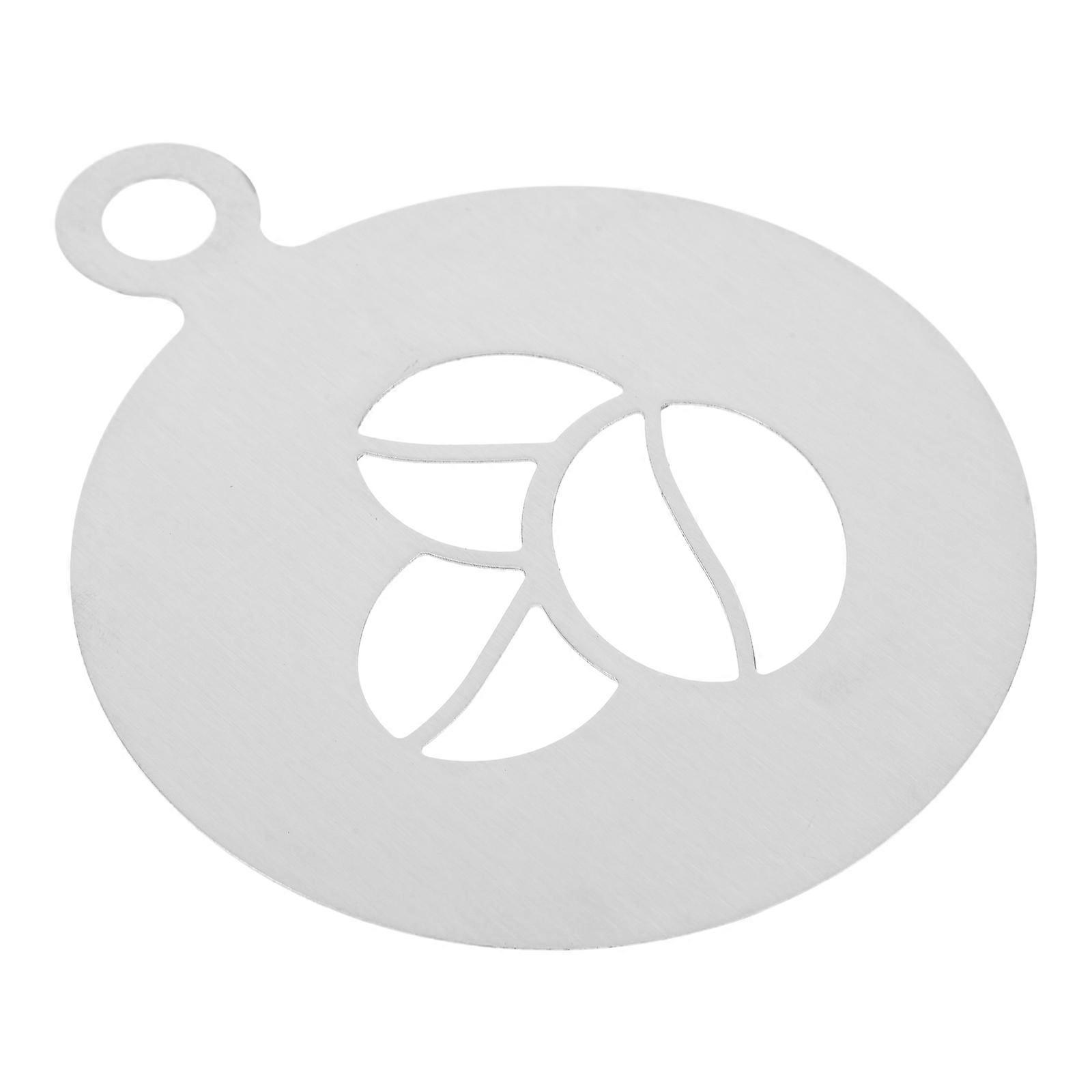 Coffee Stencils Stainless Steel for Decorating Cakes Flower Pattern