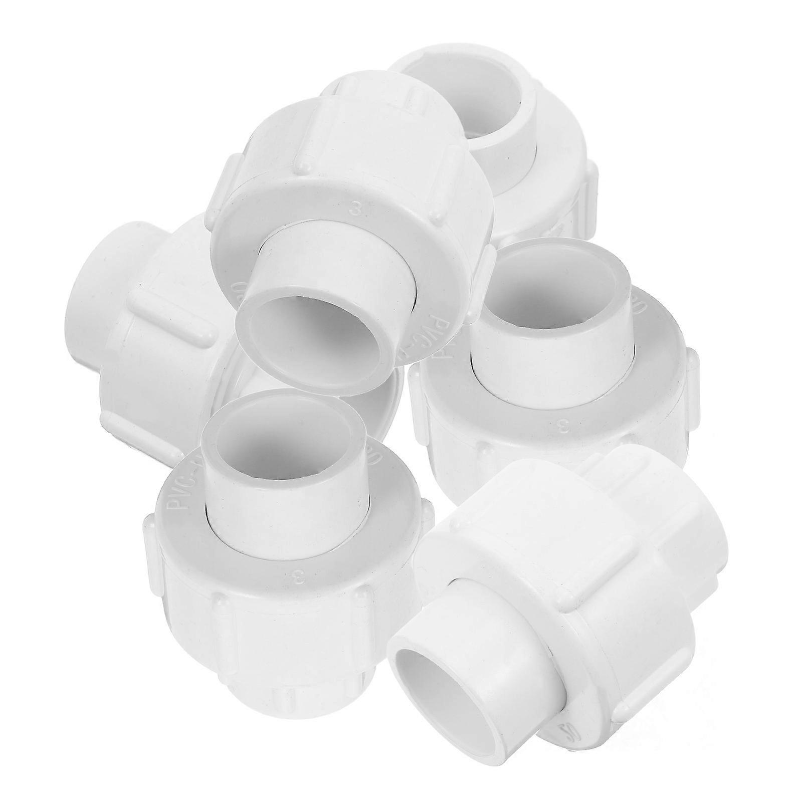 Water Fitting Pipe Connector PVC Coupling 18Pcs White Pipe Adapter
