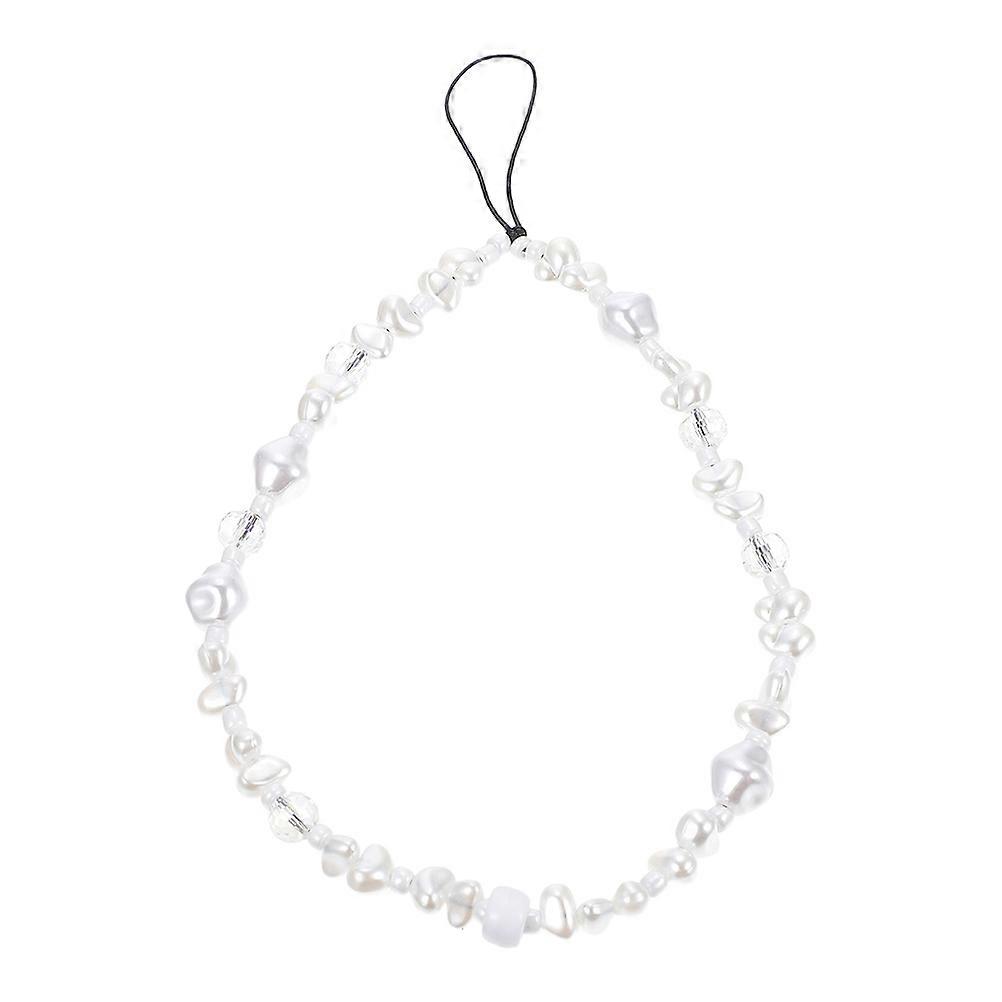 Beaded Phone Charm for Wrist Strap 4Pcs Bohemia Pearl Hanging Chain
