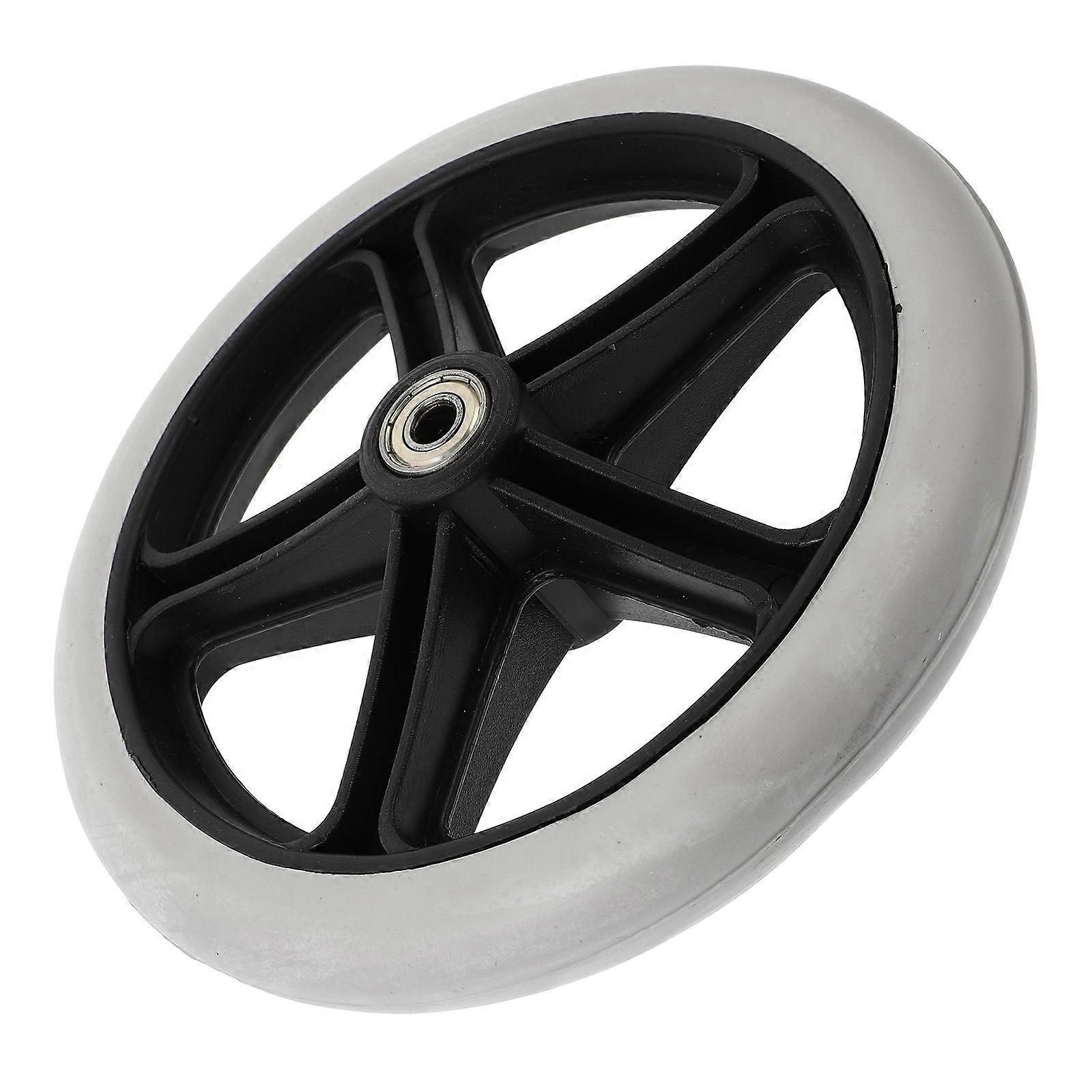 Solid Tire Wheelchair Front Wheel Universal Replacement 3Pcs Accessory