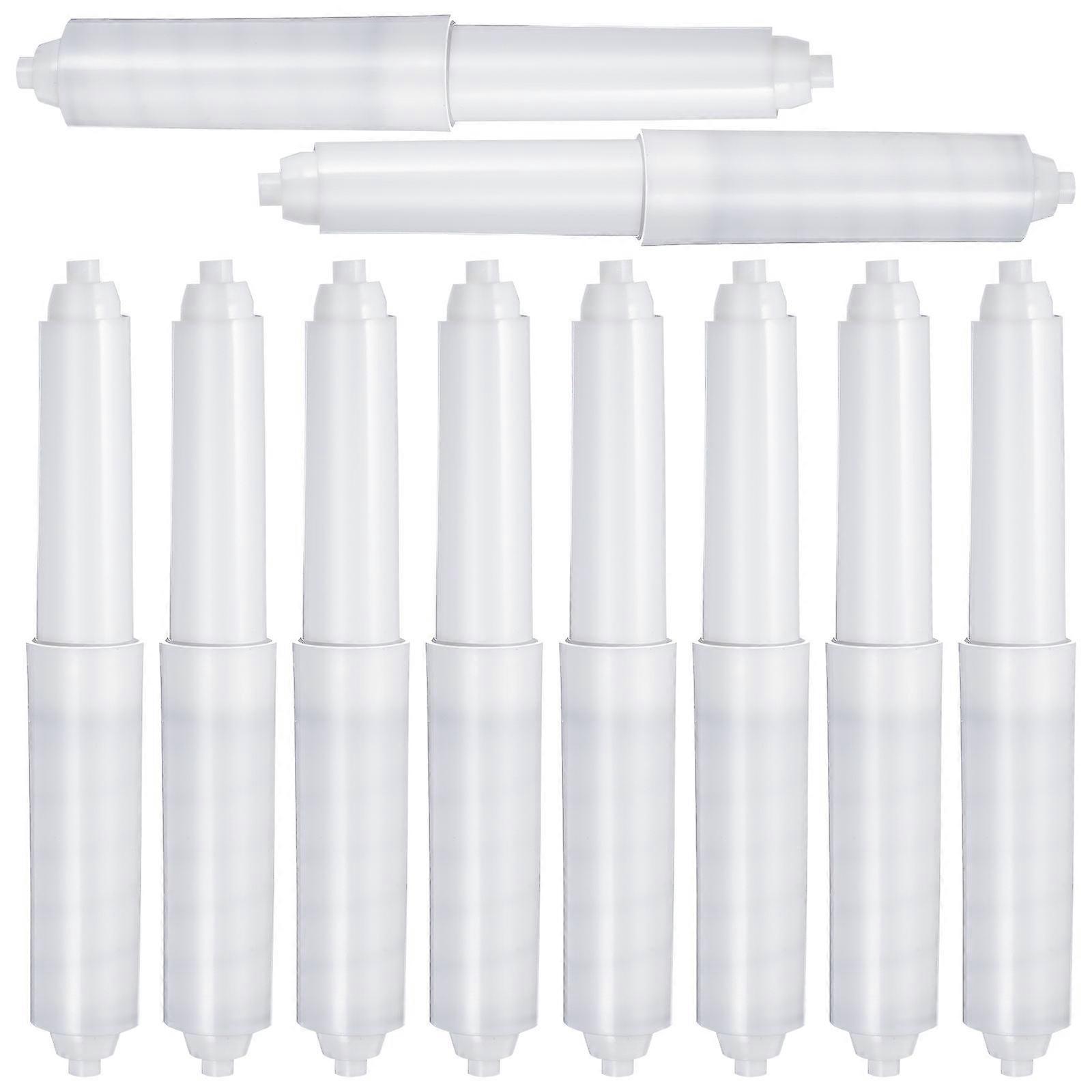 Plastic Toilet Paper Roller Holder for Spring Loaded Replacement 100Pcs White