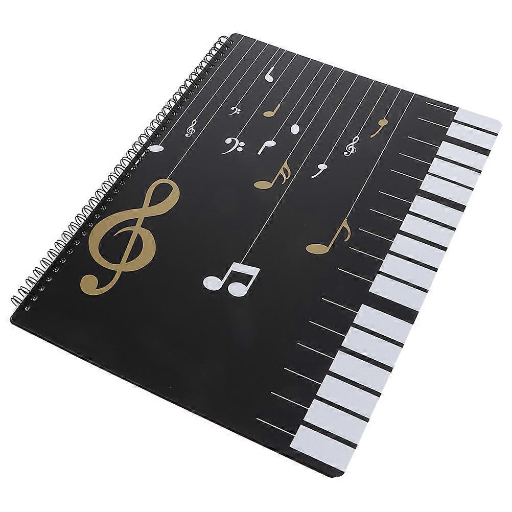 Practical Music File Folder for Document Storage 4Pcs Black Set