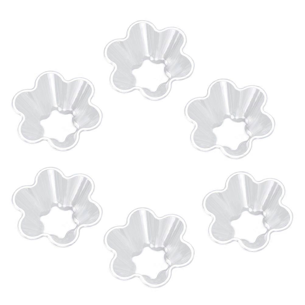 100Pcs Plastic Dessert Bowl Transparent For Cold Drinks Bar Cafe Home Petal Shape Container