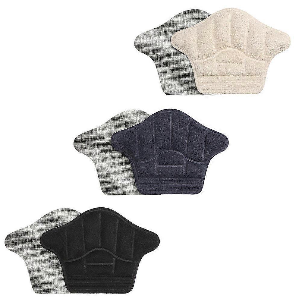 Heel Pads for Women 3 Pairs Wear-Resistant Heel Cushions for Daily Use Made of Suede Sponge and Mesh