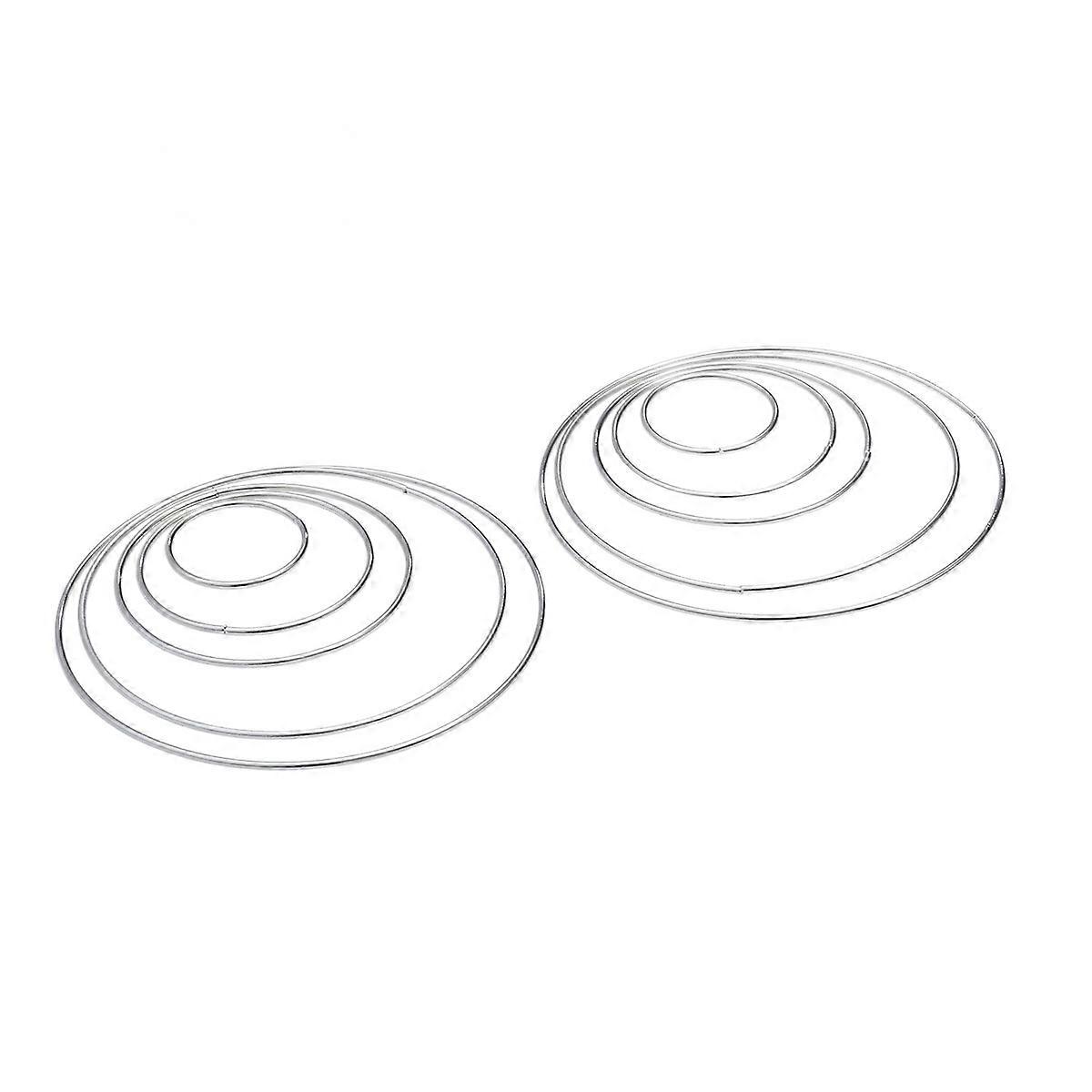 Metal Ring Dreamcatcher for DIY Crafts 20Pcs Multi-Size Silver Set