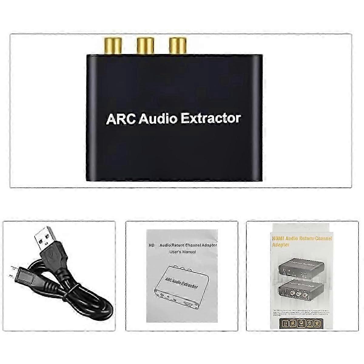 ARC Audio Converter,192KHz/ARC to Optical/Coaxial/RCA/3.5mm Jack for TV/Projector/Speaker/Soundbar/A