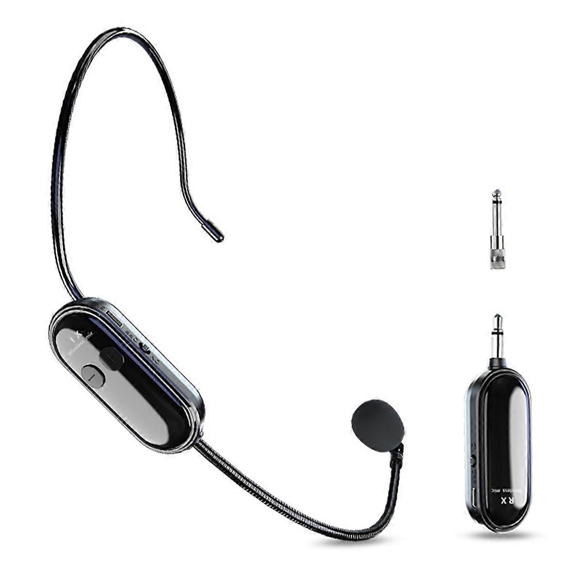 2.4G Wireless Microphone Headset Long Range Head Handheld Mic 2 in 1 for Teaching Stage Performers Fitness Instructors