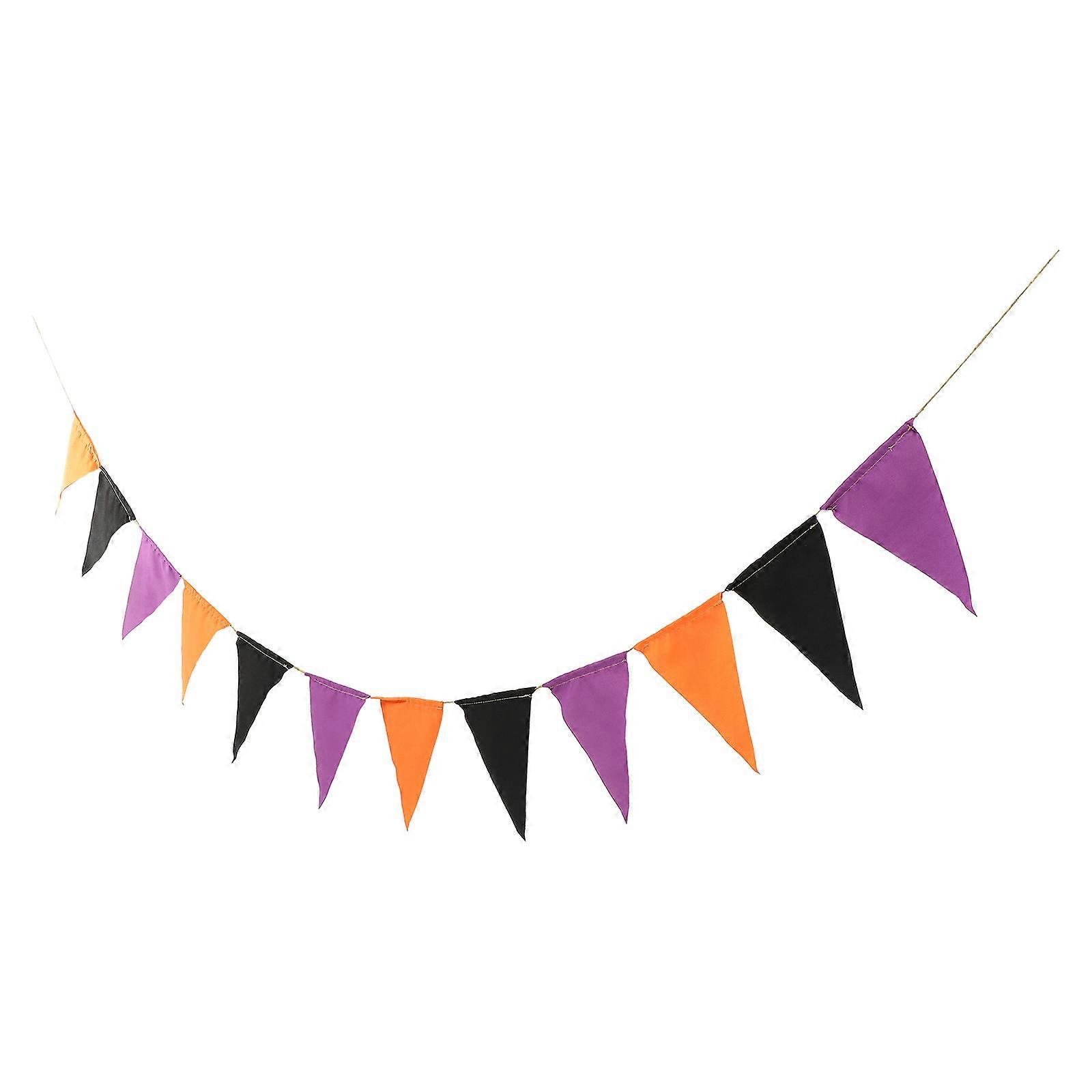 Assorted Color Halloween Hanging Flag Banner for Party Use 5Pcs