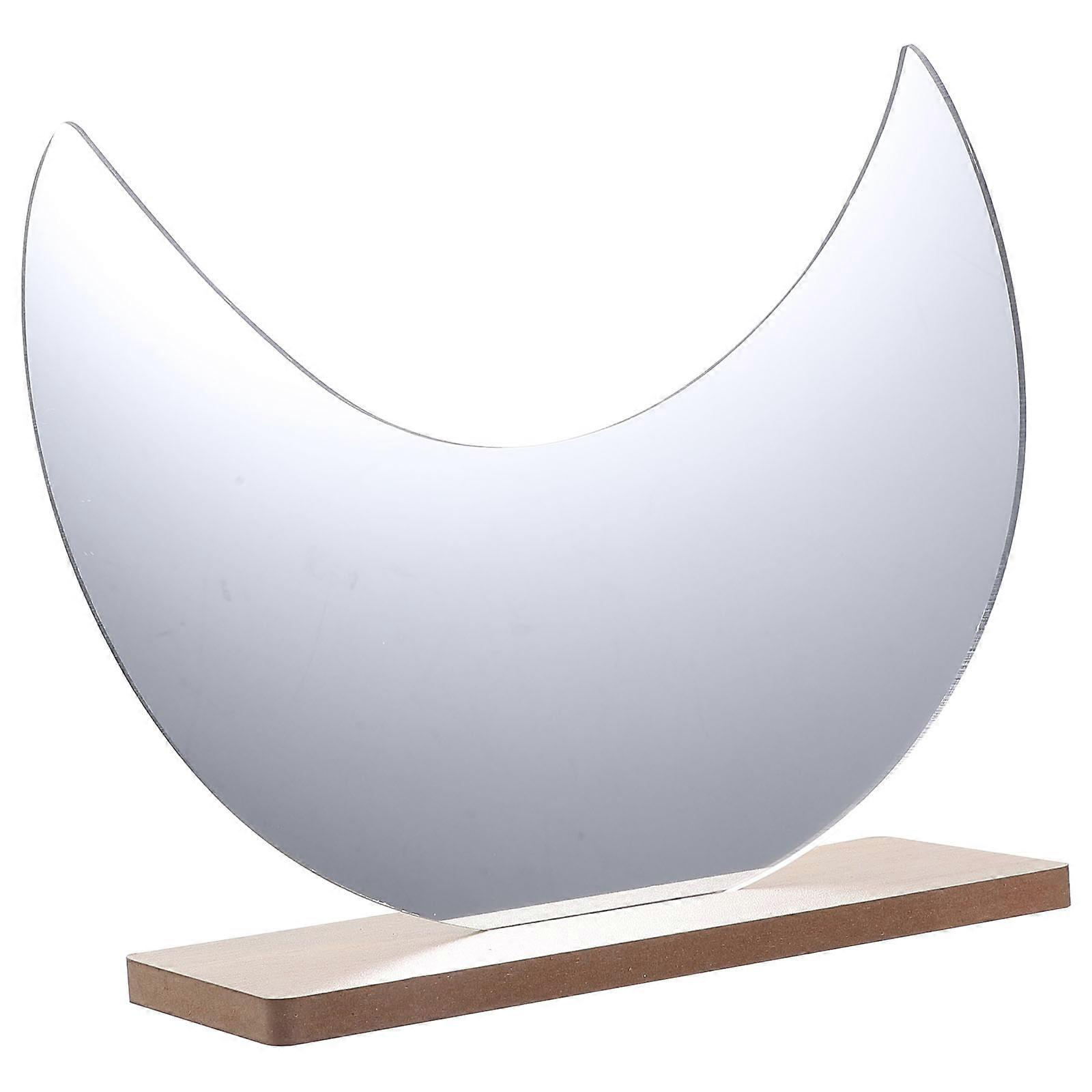 Table Vanity Mirror Wooden Stand Makeup Mirror for 4Pcs Desktop