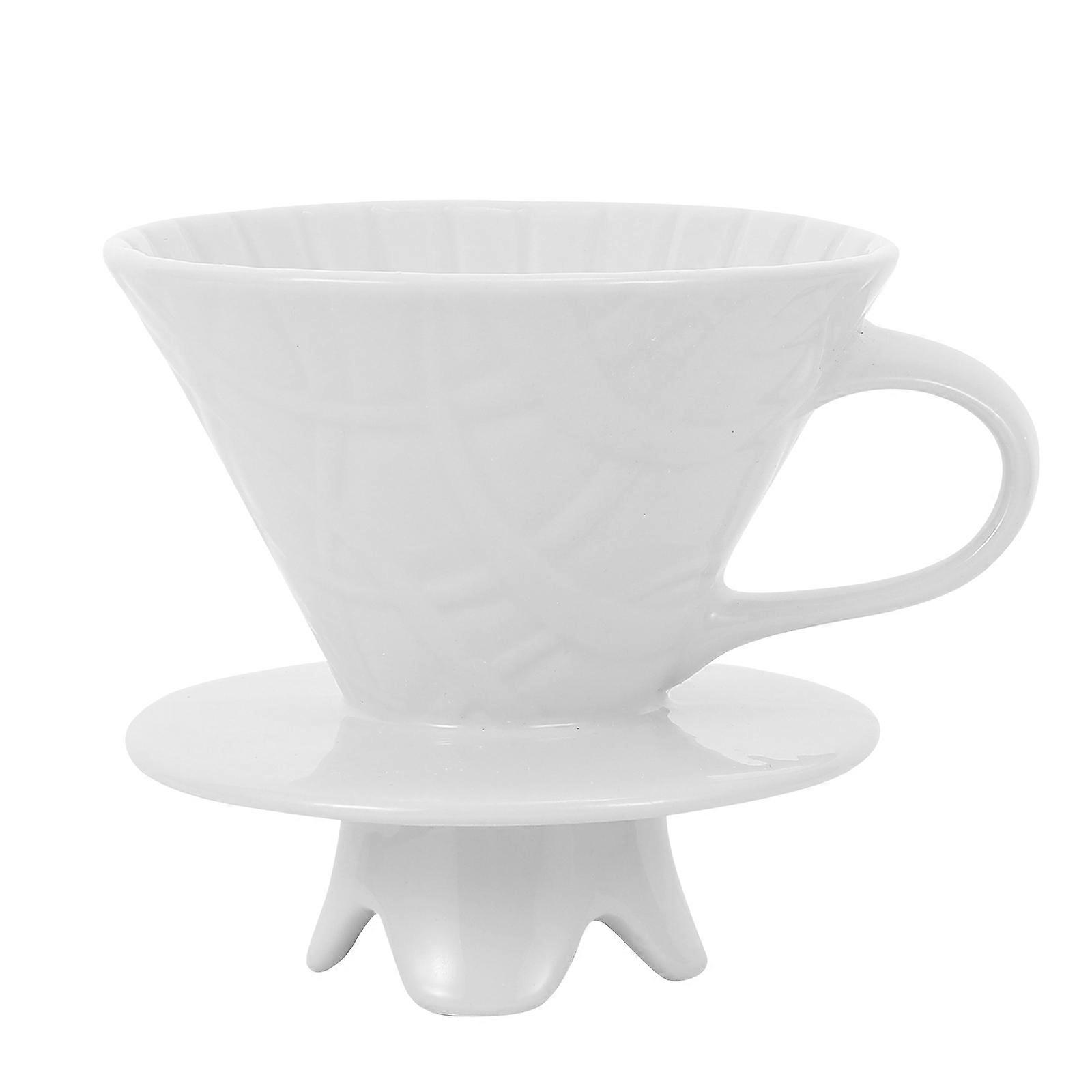 Coffee Pot Filter Cup Ceramic Coffee Drip Filter for Home Use 2Pcs