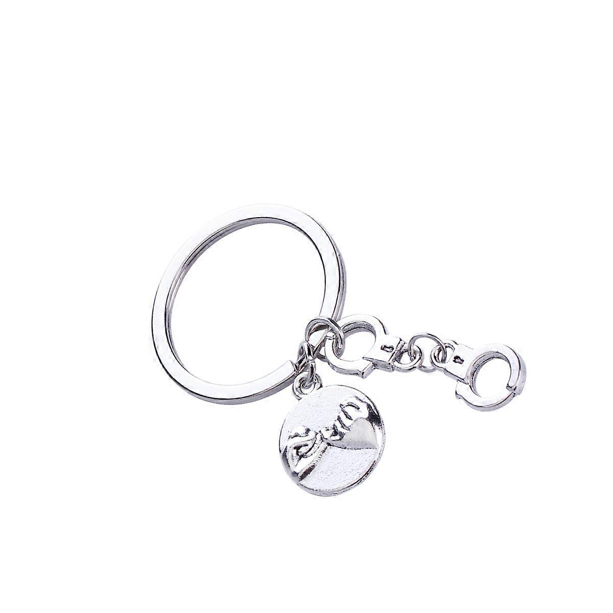 Keychain Decor Metal Handcuffs Design for Decoration 6Pcs Accessory