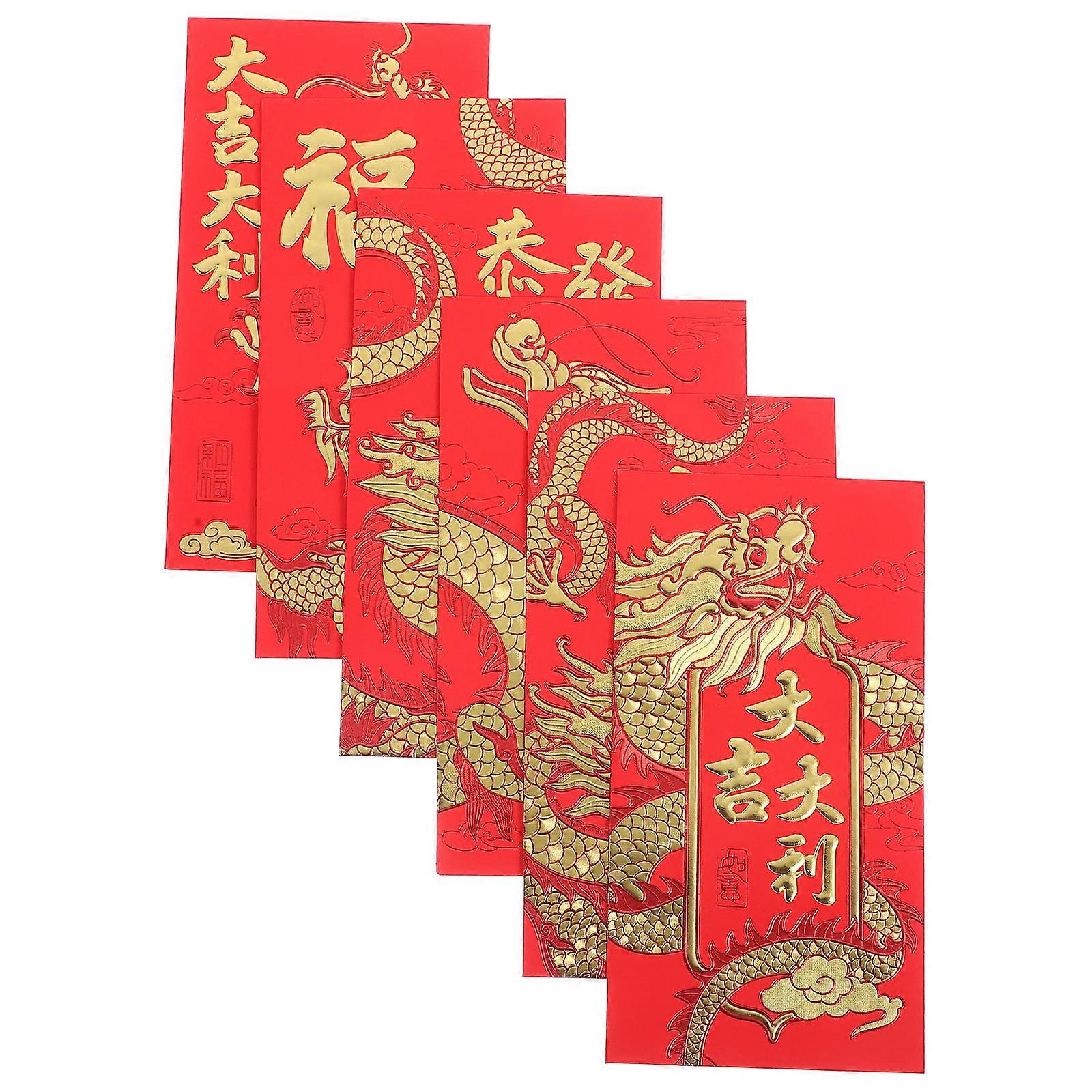 Rectangular Red Envelopes 12 Pcs Gift Packaging Celebration Decoration Perfect For Weddings Graduations