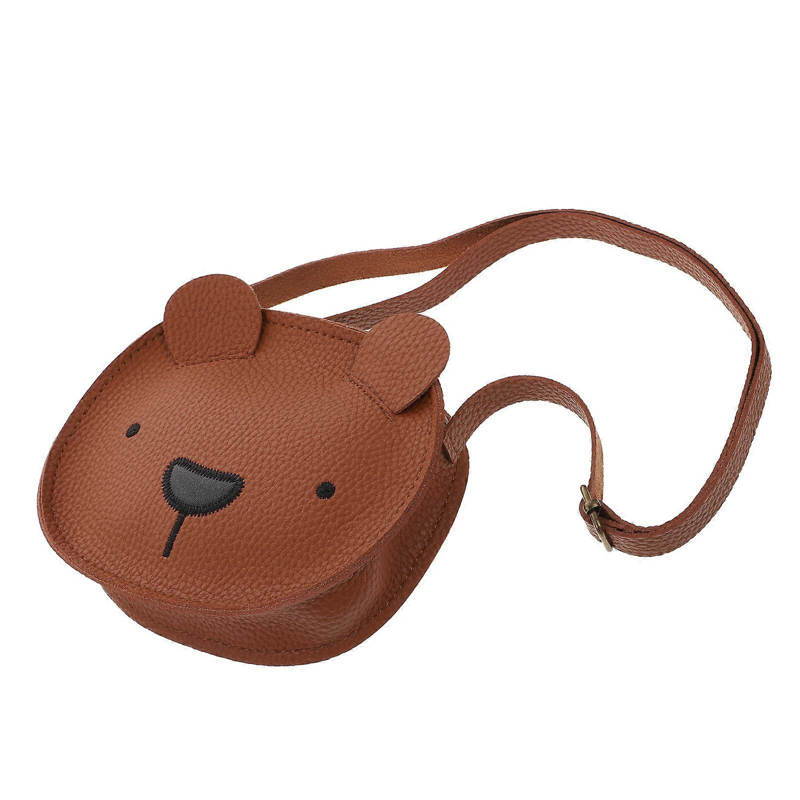 Borsa a tracolla singola con orso dei cartoni animati, borsa a tracolla per riporre oggetti, 1 pezzo per bambini