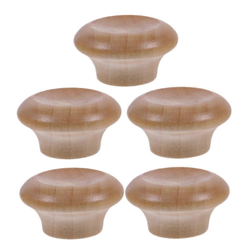 Kitchen Pan Lid Knobs Wood Pot Lid Handles for Use 10Pcs Pack