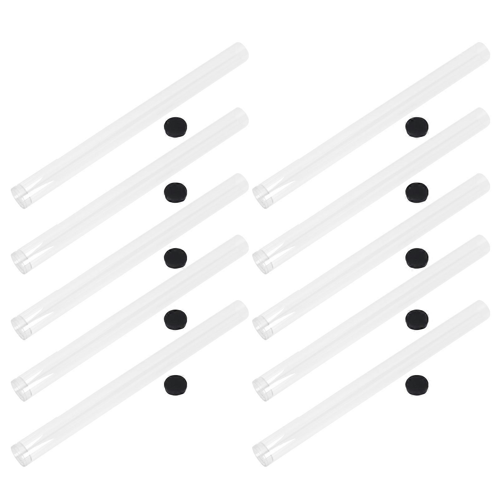 Incense Stick Tube for Storage Use 6Pcs Acrylic Black Container