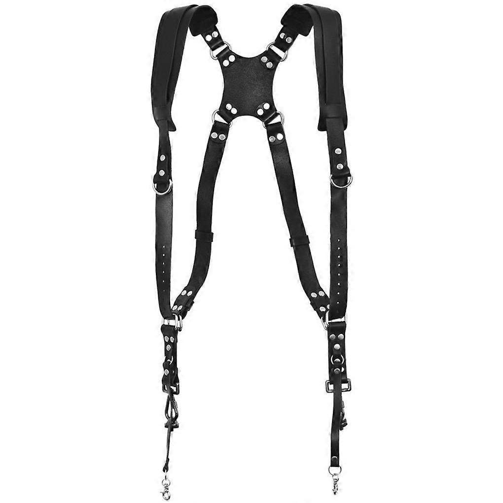 Anti-fall Camera Strap Leather Dual Shoulder Straps Photographic Harness Accessory