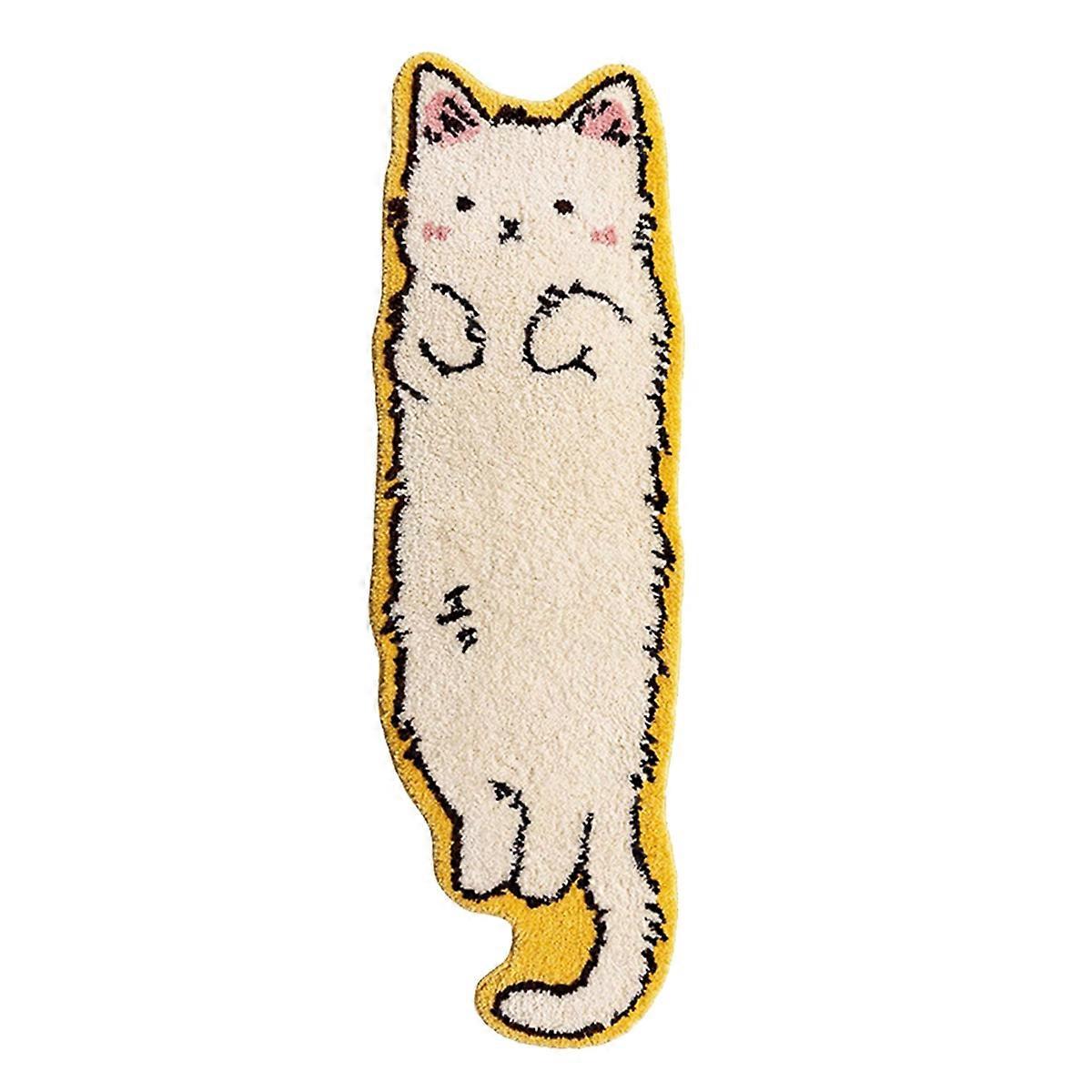 Cute Cat Shaped Plush Bedroom Carpet B