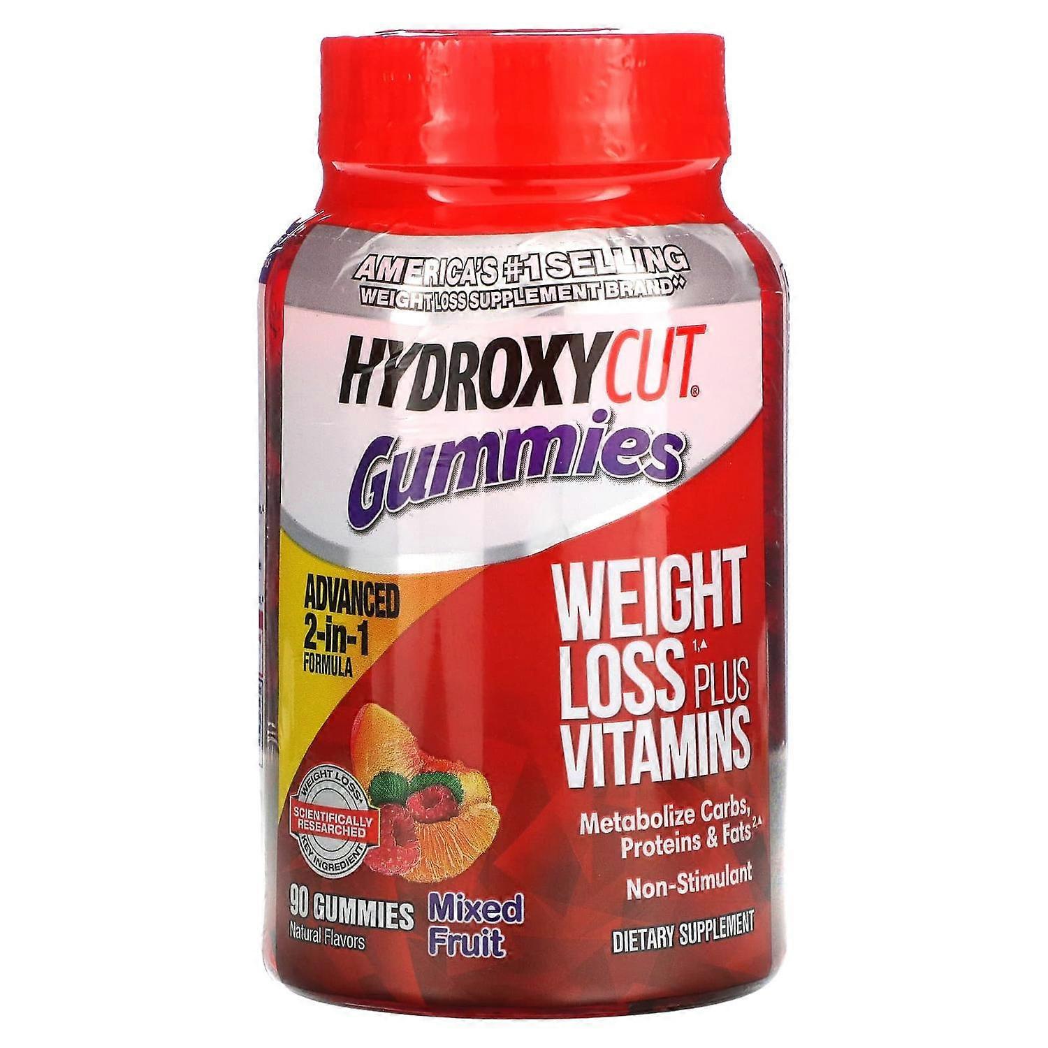 Hydroxycut, Weight Loss + Multivitamin Gummies, Fruit, 90 Gummies