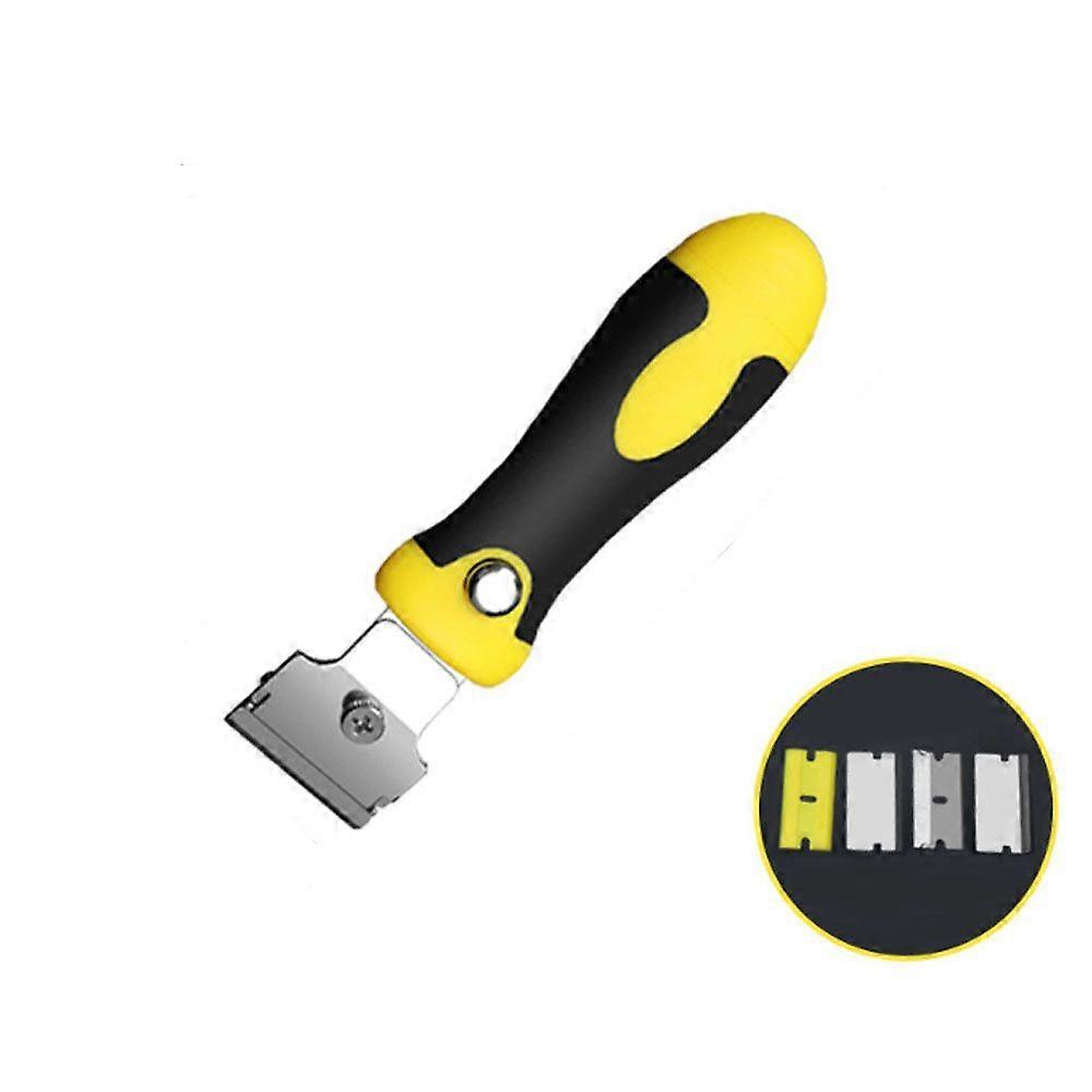 Adjustable scraper for removing tile glue with 3 replacement blades Metallic + microfiber, Windows/Mirror/Floor Cleaning/retractable window scraper ha