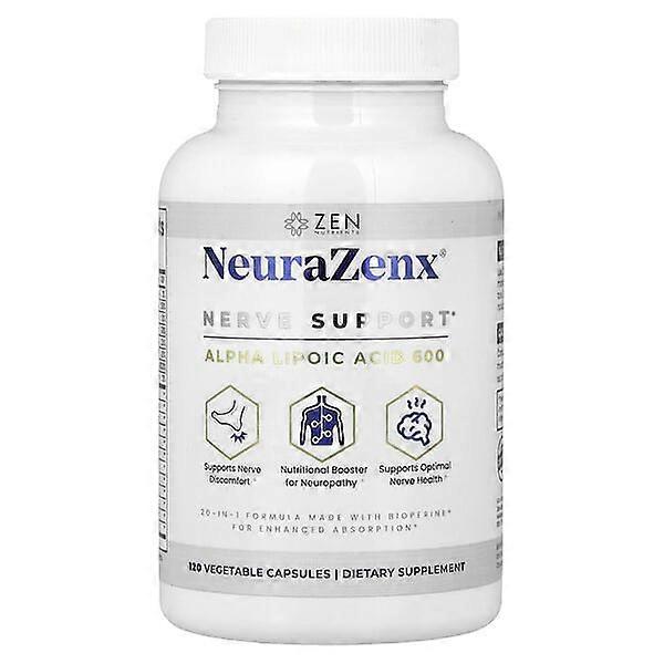 Zen Nutrients, NeuraZenxÃÂÃÂÃÂÃÂ®, Nerve Support, 120 Vegetable Capsules