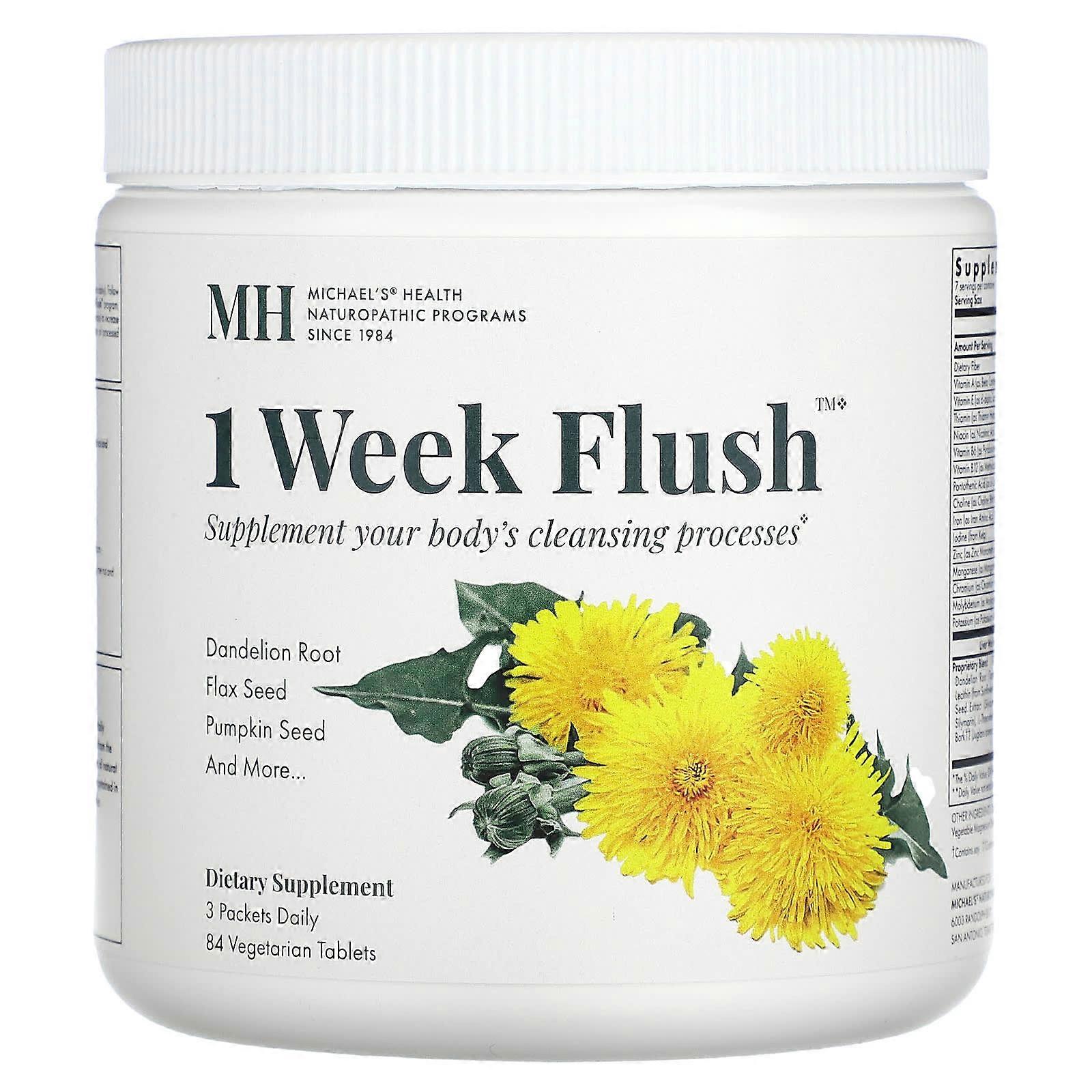 Michael's Naturopathic, 1 Week Flush, 84 Vegetarian Tablets