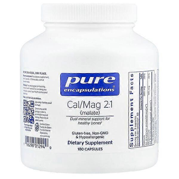 Pure Encapsulations, Cal/Mag 2:1 (Malate), 180 Capsules