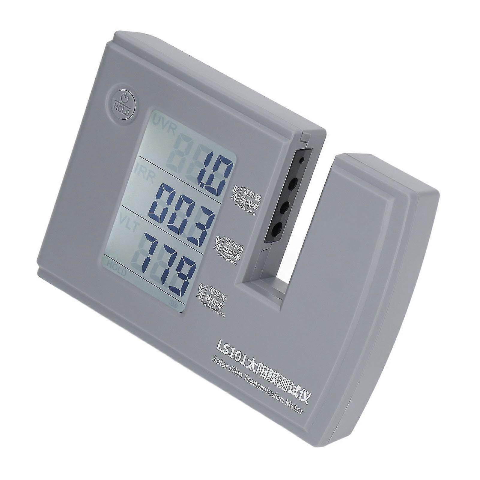 Solar Film Transmission Meter compatible with Testing Infrared, Ultraviolet, and Visual Light Rejection in 3 Bands