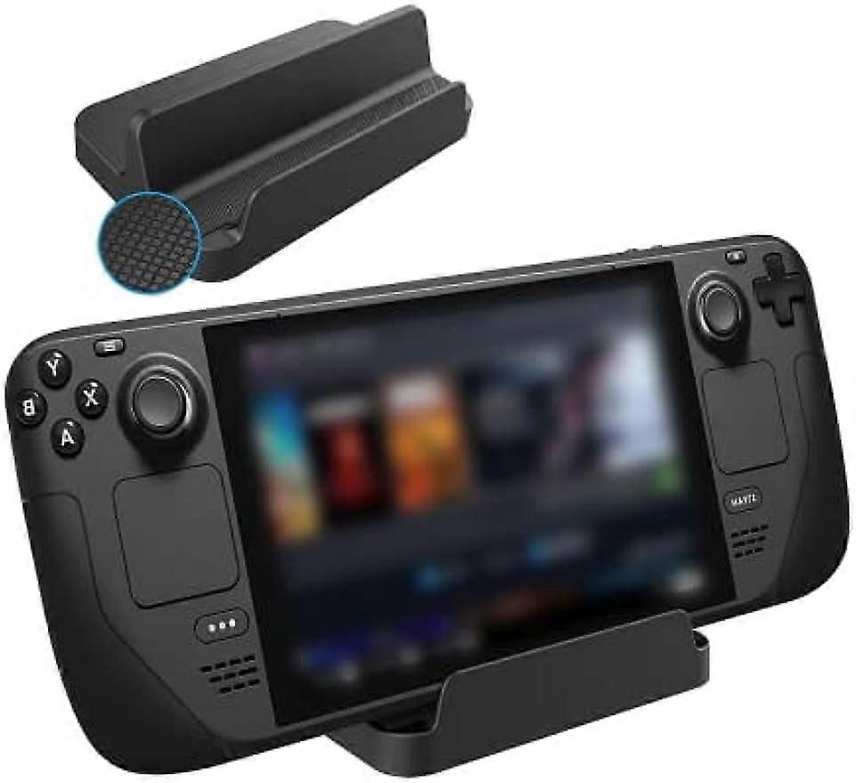LINLIN Compact Stand Holder for Steam Deck, Anti-Slip ABS Base Mount Compatible with Switch OLED/Lite – Gaming Console Bracket & Dock Accessory