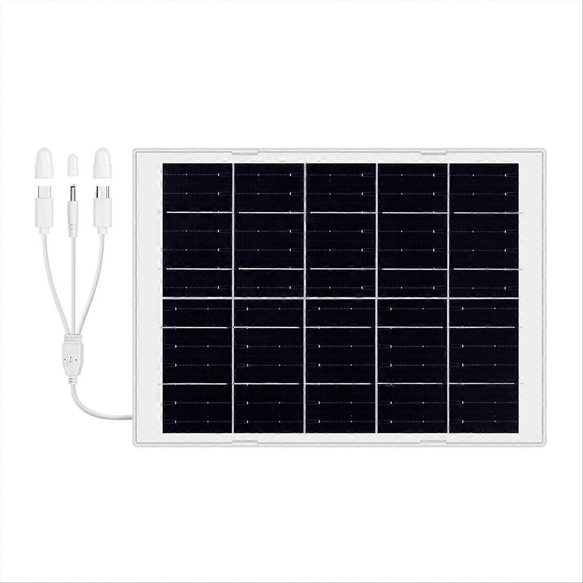 Solar Panel 8W Solar Panel Charge IP65 Waterproof with 3-In-1 Cable