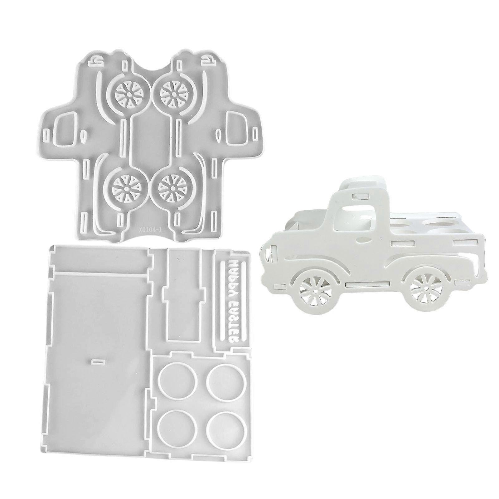 Set of 2 Silicone Eggs Tray Rack Mold 3D Handmade Craft Molds Silicone Texture Suitable for Refrigerator Eggs Storage Multicolor