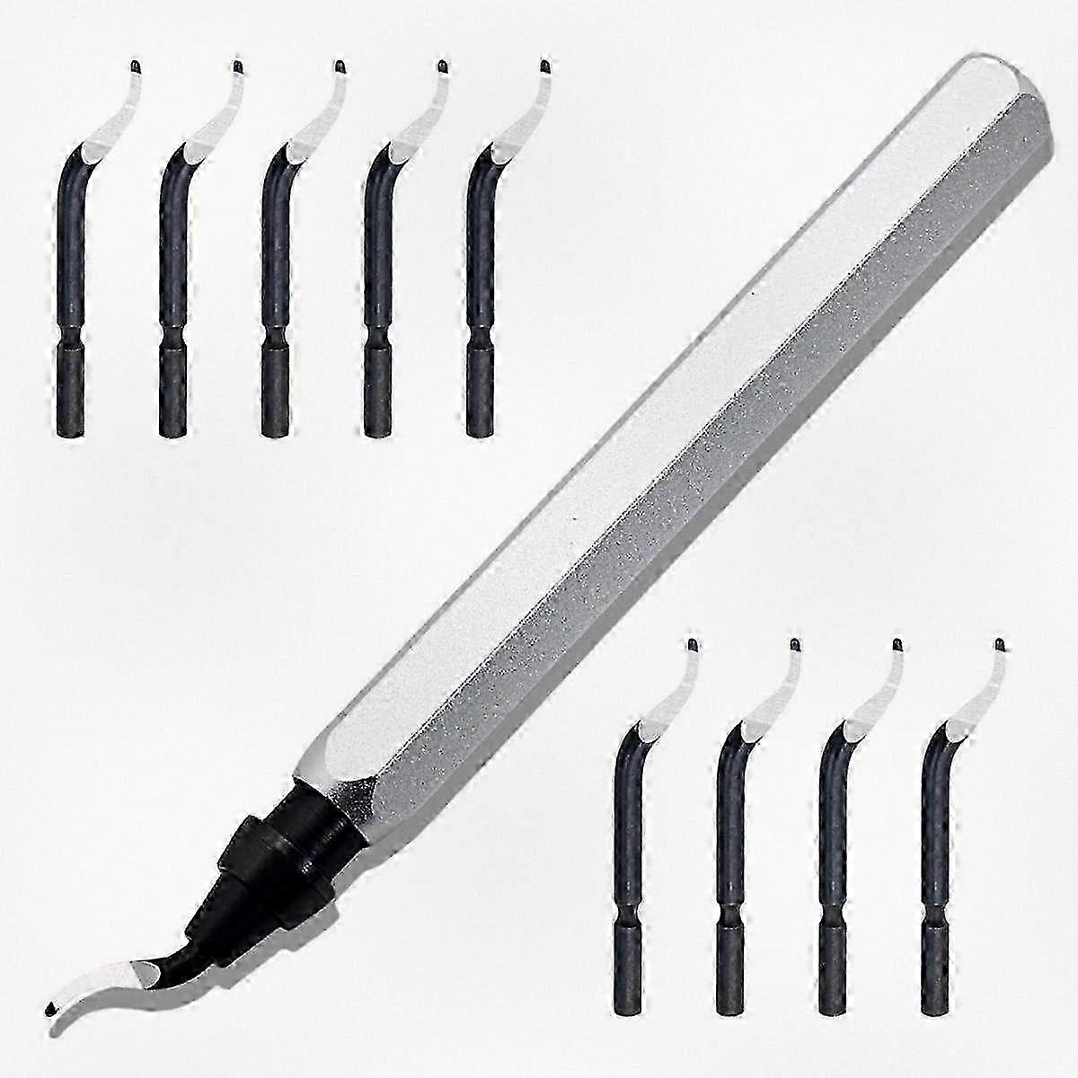 Heavy Duty Swivel Deburring Tool with 10 HSS Blades for Metal, Resin, PVC Pipes and Copper, Ideal for 3D Printing Projects