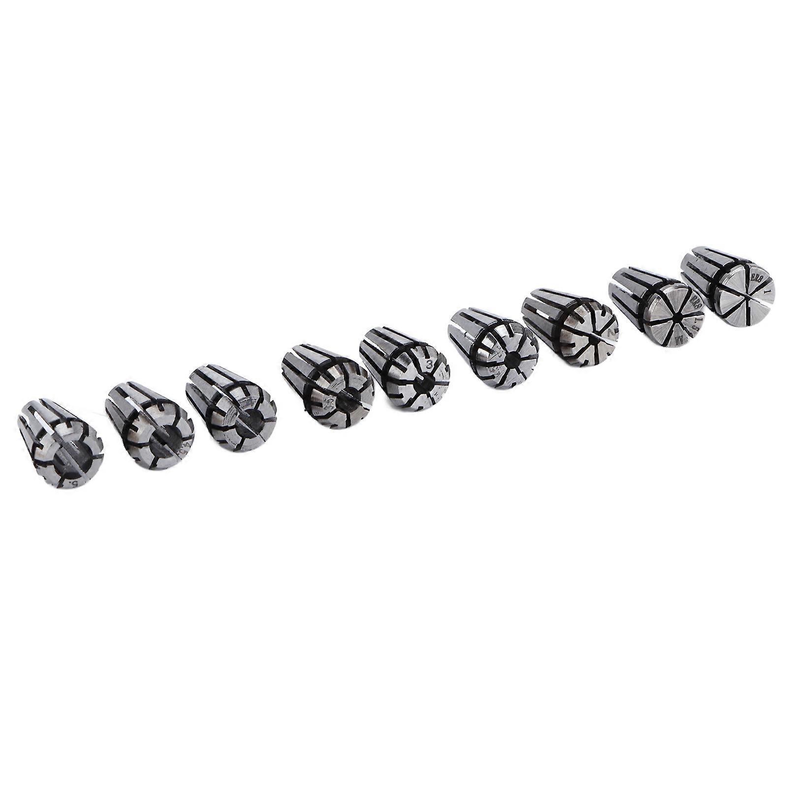 9Pcs Collet ER8 CNC Engraving Machine Milling Lathe Tool Tap Chuck High Accuracy