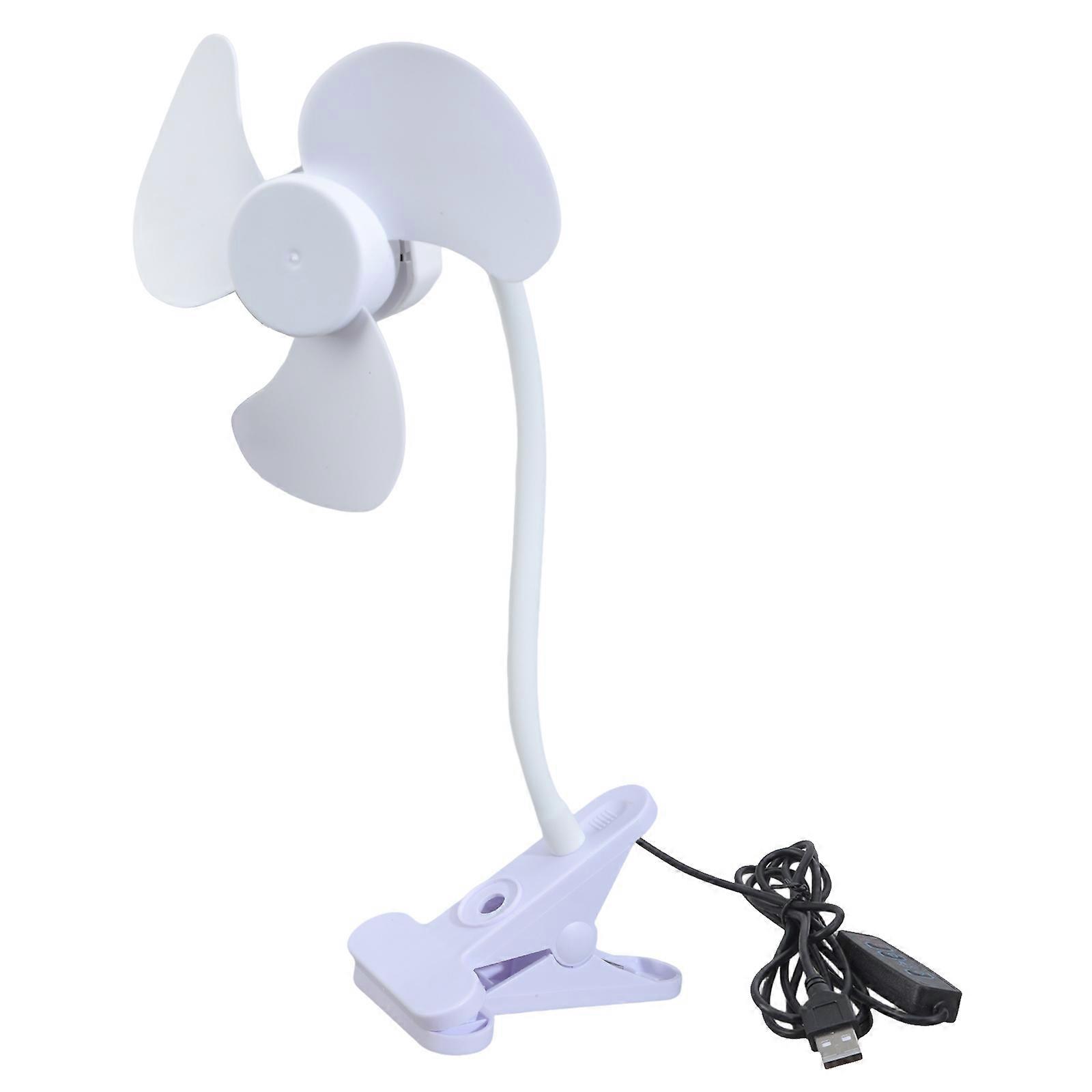Portable Desk Fan With 360 Rotatable Clamp 5V USB Power Small Fan Quiet Operations for Indoor Outdoor Use Multicolor