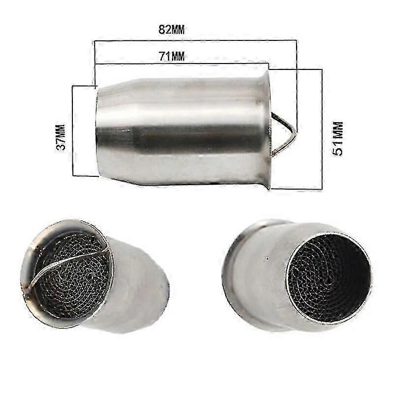 Exquisite Exhaust Pipeuniversal 51mm Front End Db Killer For Motorcycle Exhaust Muffler Catalyst Db Killer Silencer Noise Sound Eliminator