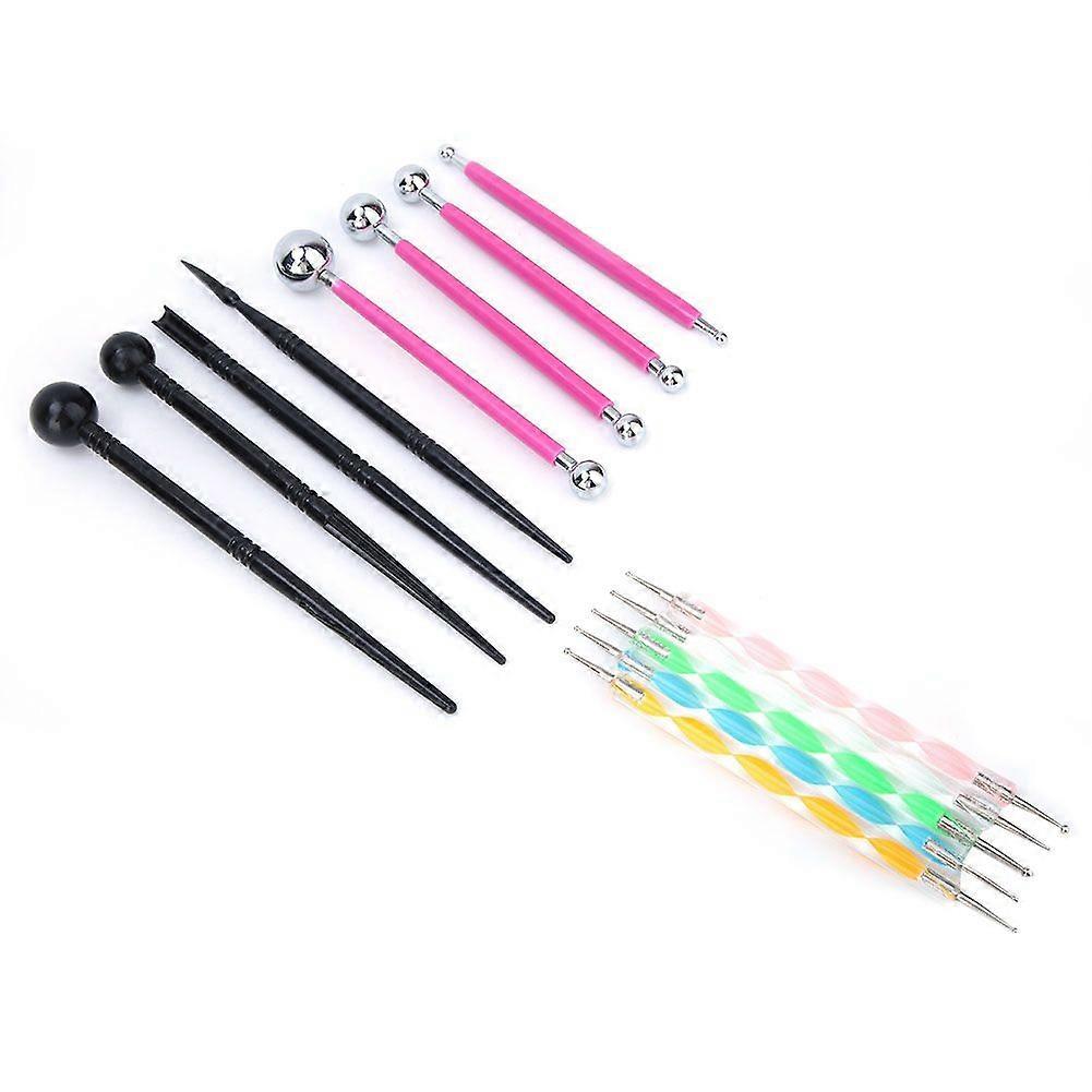 13 in 1 Double End Dotting Clay Painting Indentation Pens Stylus Tools Set DIY (Red Set)SH