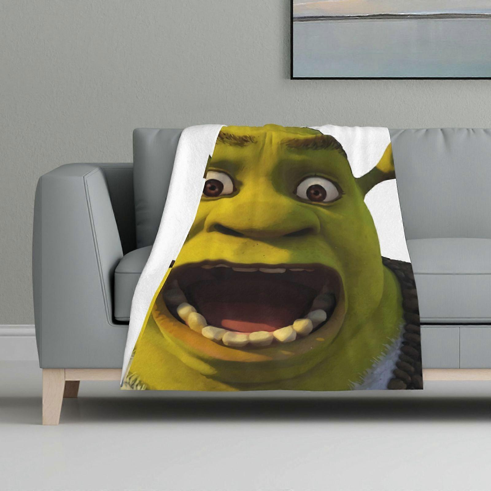 Blanket Multicolour Printed Blanket Super Soft Flannel Lightweight Fluffy Plush Bed Blanket Shrek