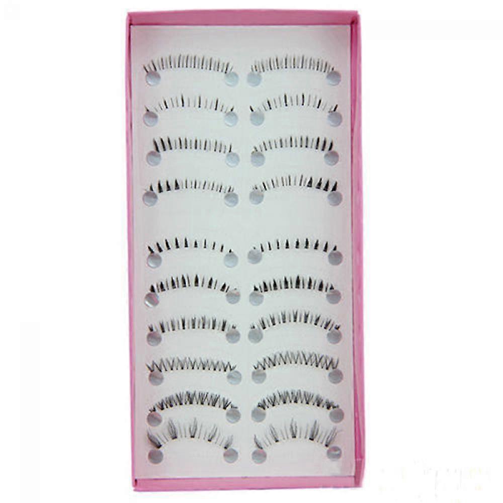10 Pairs Hot Natural Different Bottom Eye Lashes False Eyelashes Lower Handmade