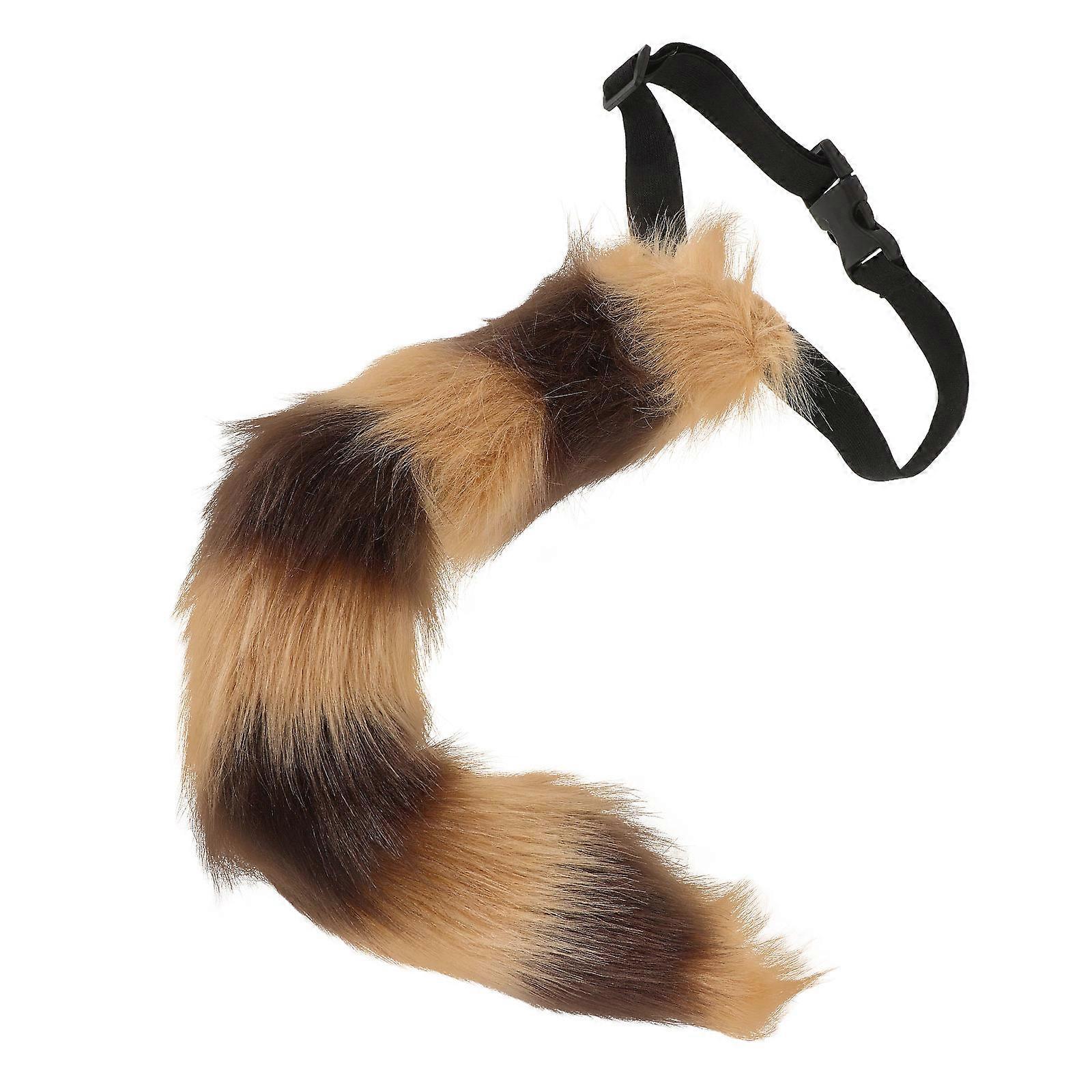 Plush Fox Tail Cute Plush Cat Tail for Decoration Adjustable Costume Accessory