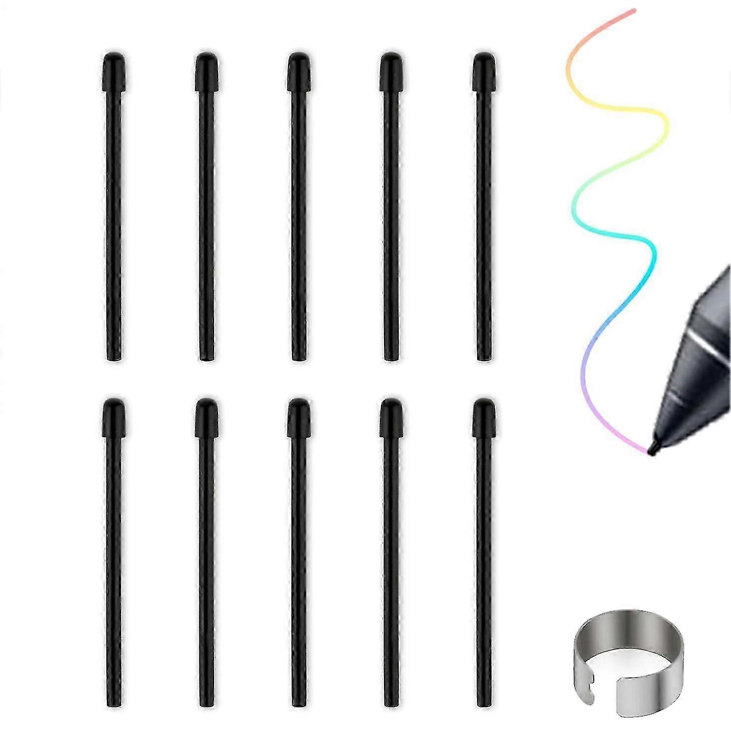 10 Pcs Replacement Refill Pen Tips for Wacom Intuos Pro,Wacom IMobileStudio Pro