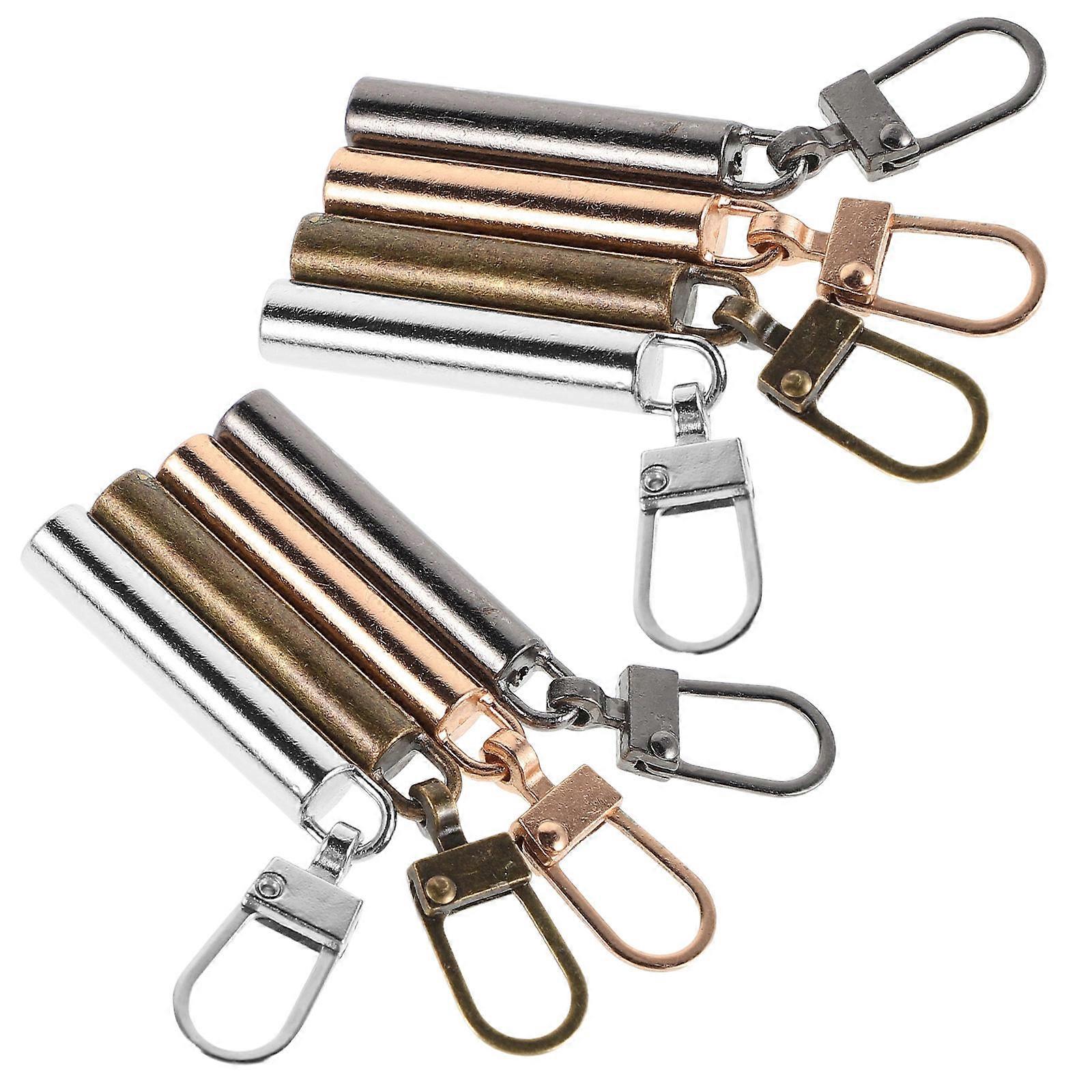 Metal Detachable Zipper Pull Replacement for Jackets 8Pcs Multifunctional Set