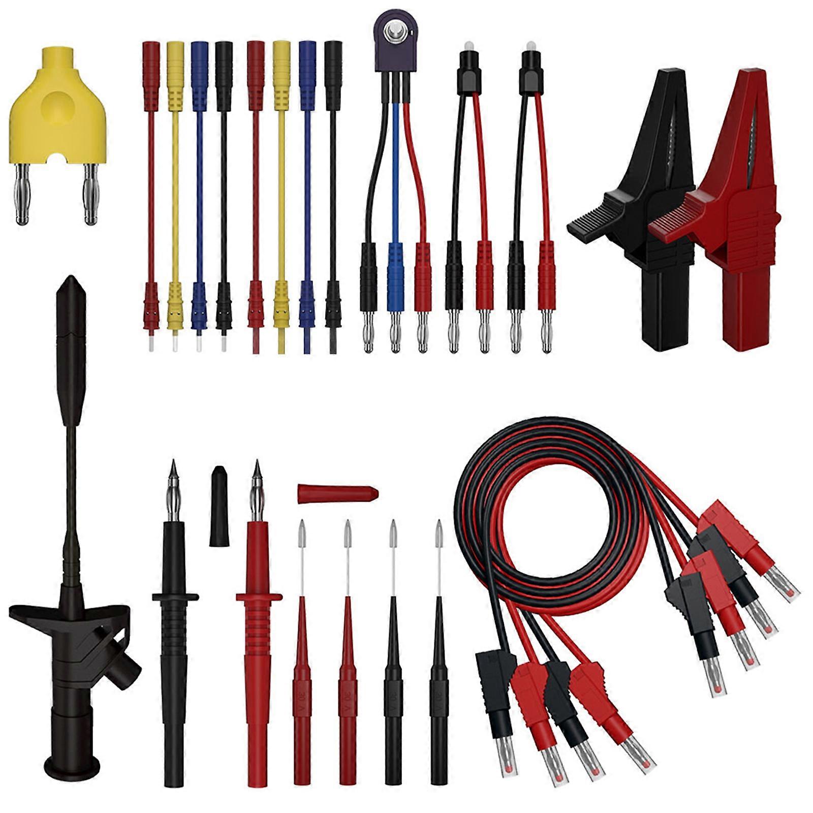 Electrical Terminal Testing Set with Piercing Probes Automotive Circuit Test Leads Universal Multimeter Test Leads Set Multicolor