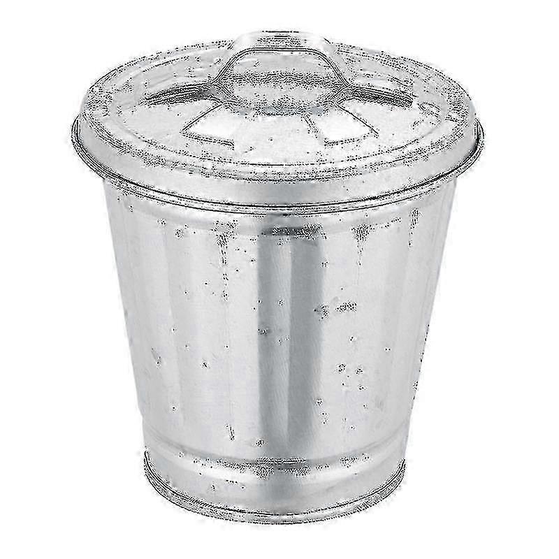 Mini Waste Container Desktop Trash Can Mini Tabletop Flowerpot Pen Holder Waste Container Metal Trash Can