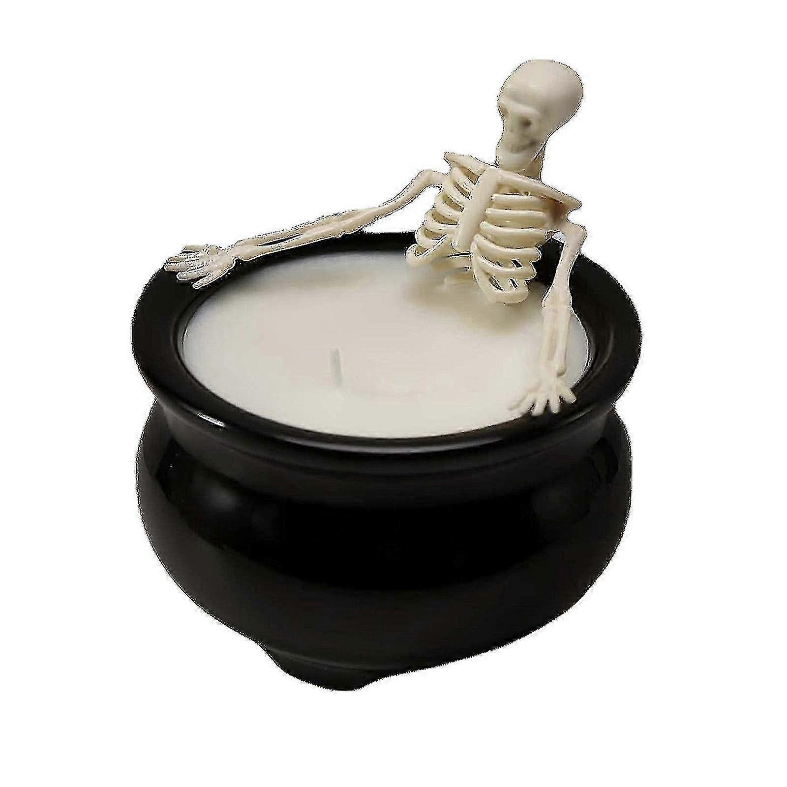 Gothic Halloween Candle - Non-Toxic Skeleton Decor