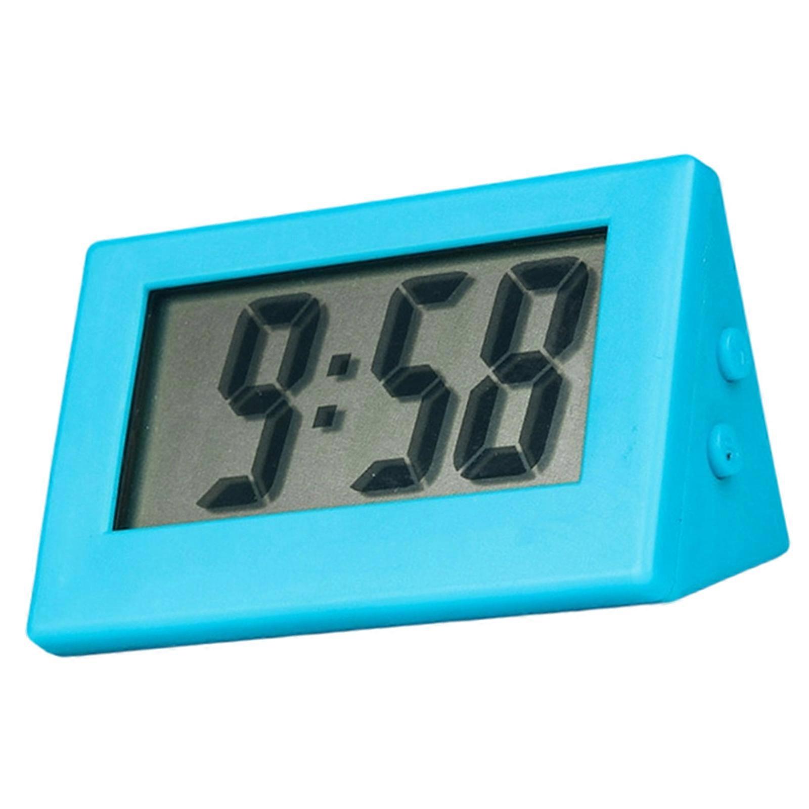 TinyTable Clock With Clear LED Display Energy Efficient Digital Timer For Study Room Kitchen Holiday Party Decoration  Blue