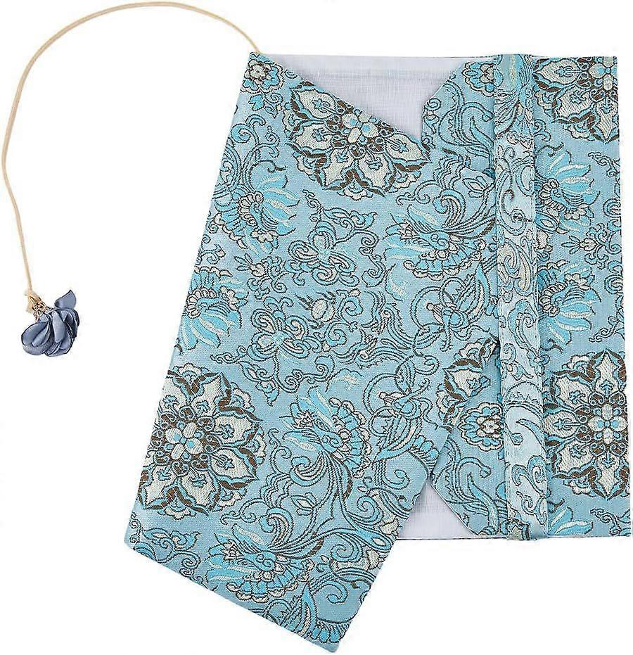 Cloth Book Protector A5 Paperback Book Cover Protector Blue Rectangle Scrapbook Cover with Flower Pattern Fabric Book Sleeve Cover Protector for Hardc